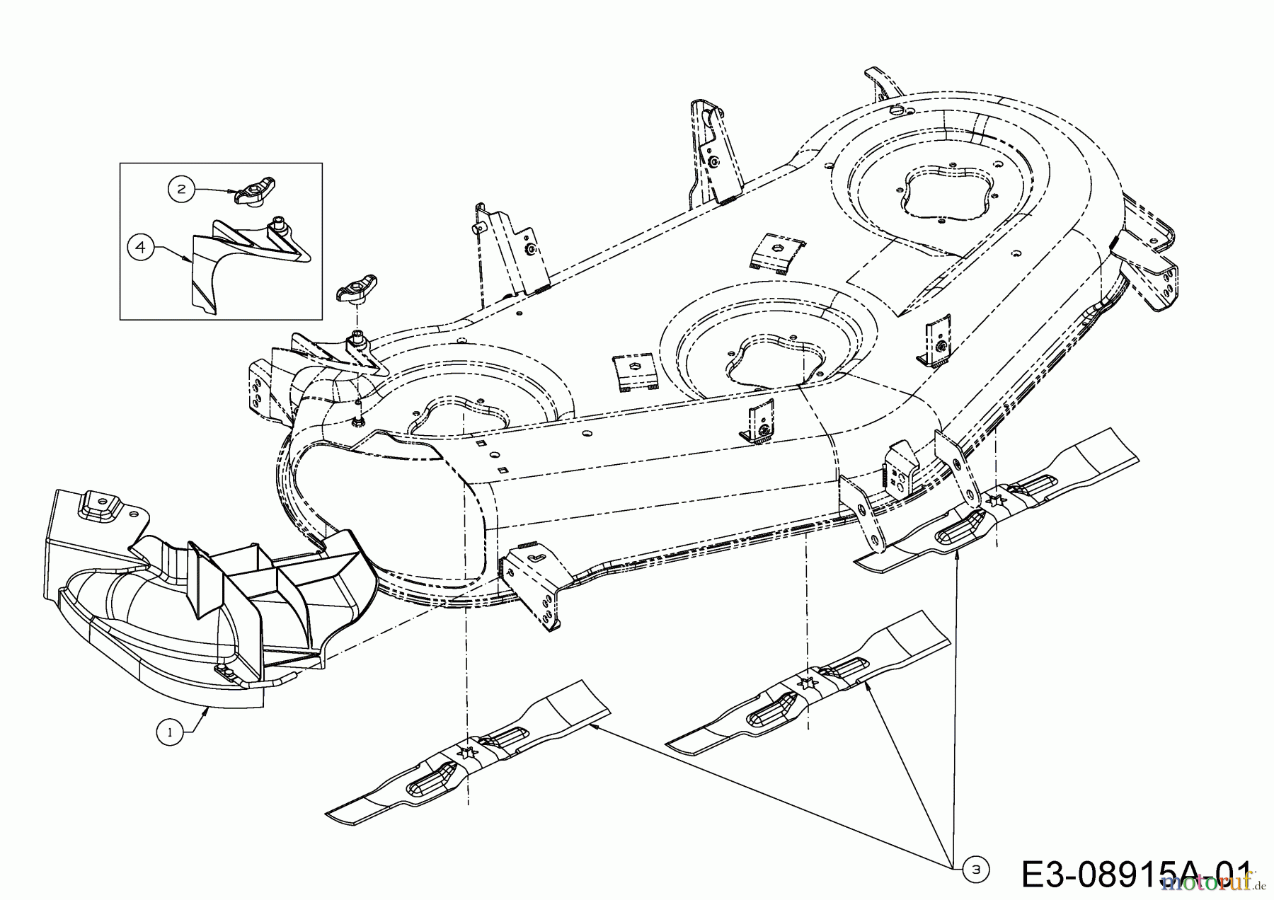 MTD Zubehör Zubehör Zero Turn Mulch Kits für MF 50-22 ZT mit Mähwerk P (50