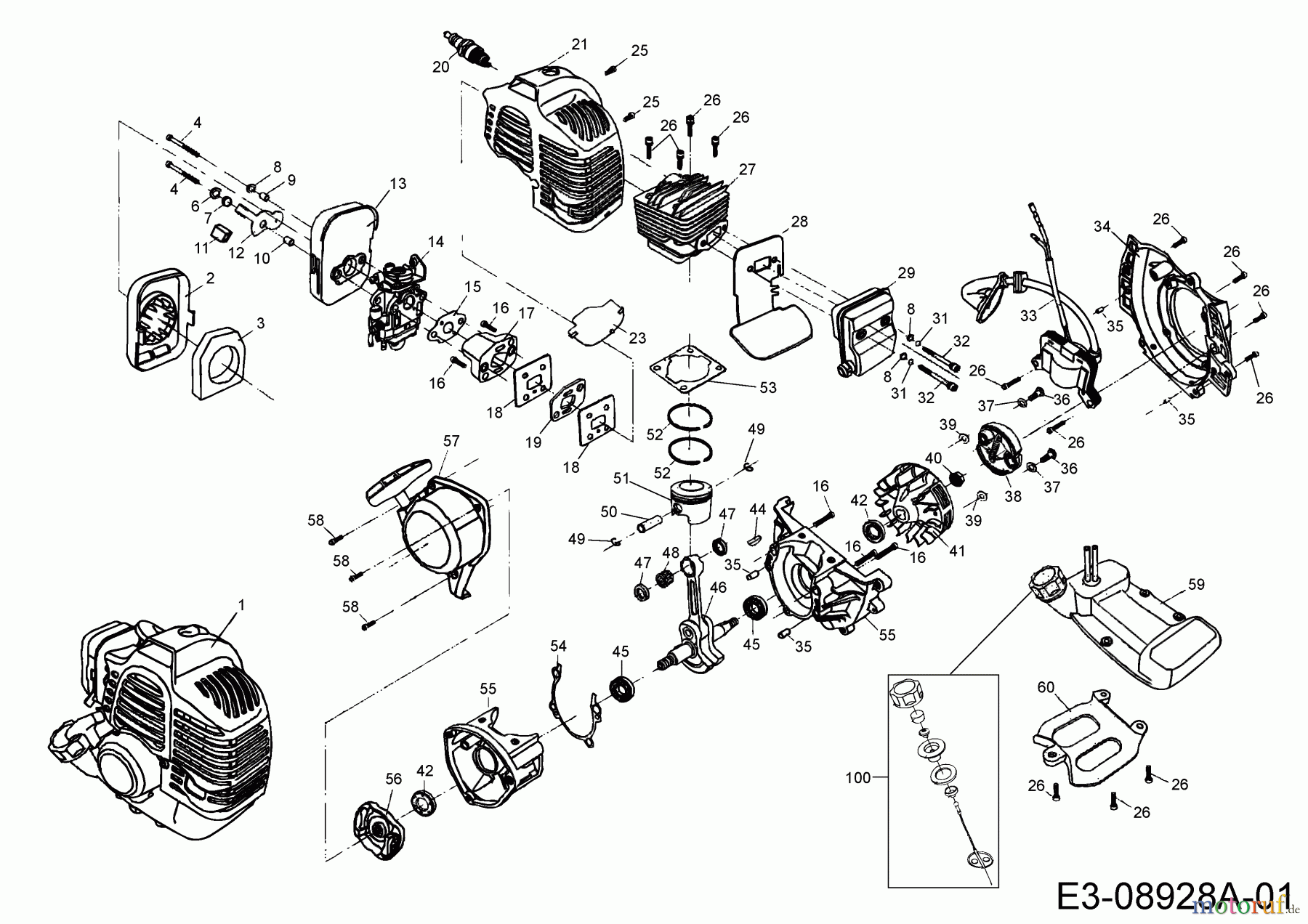 MTD Motorsensen Smart BC 26 41ATG0G-678 (2015) Motor