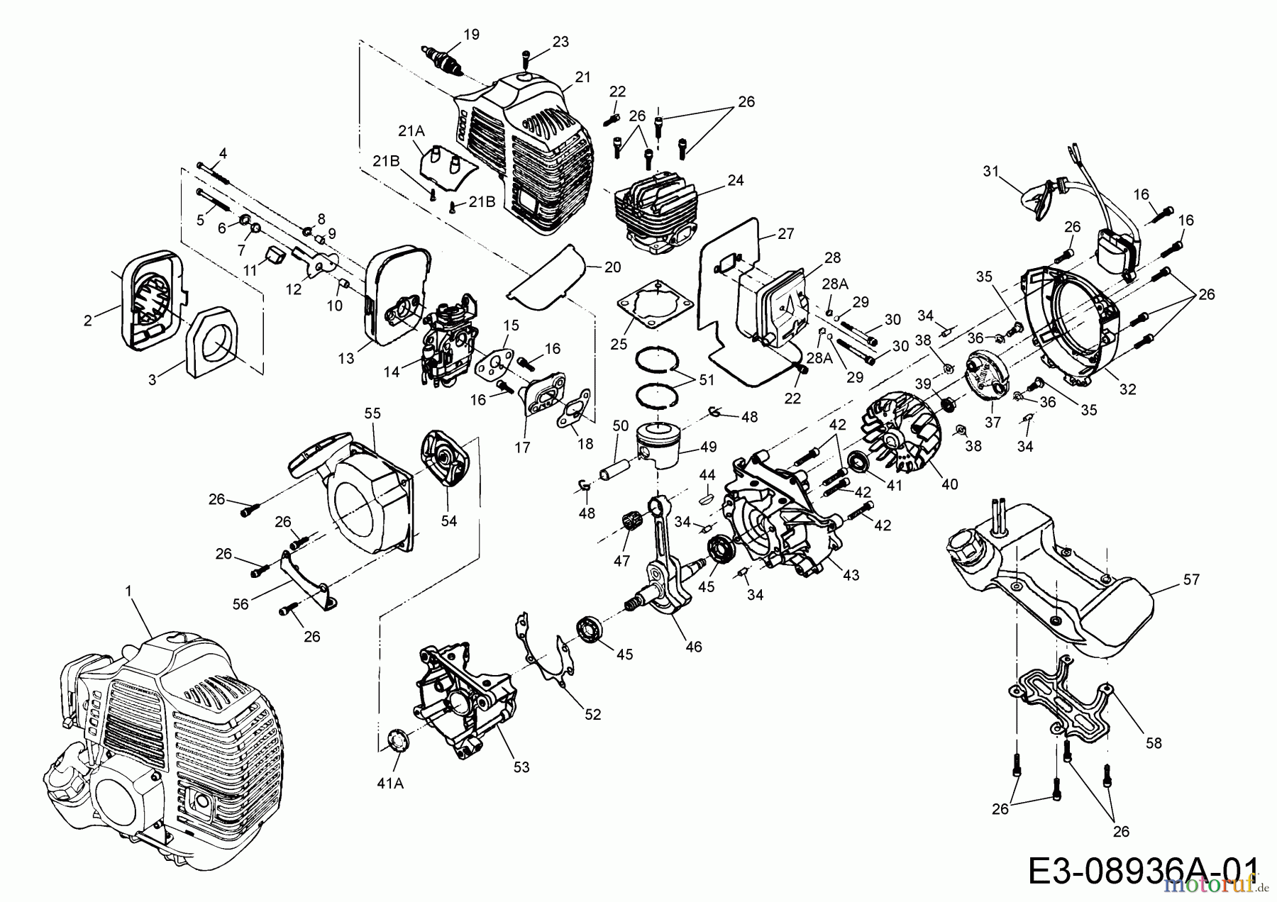 MTD Motorsensen Smart BC 52 41ATG0Q-602 (2016) Motor