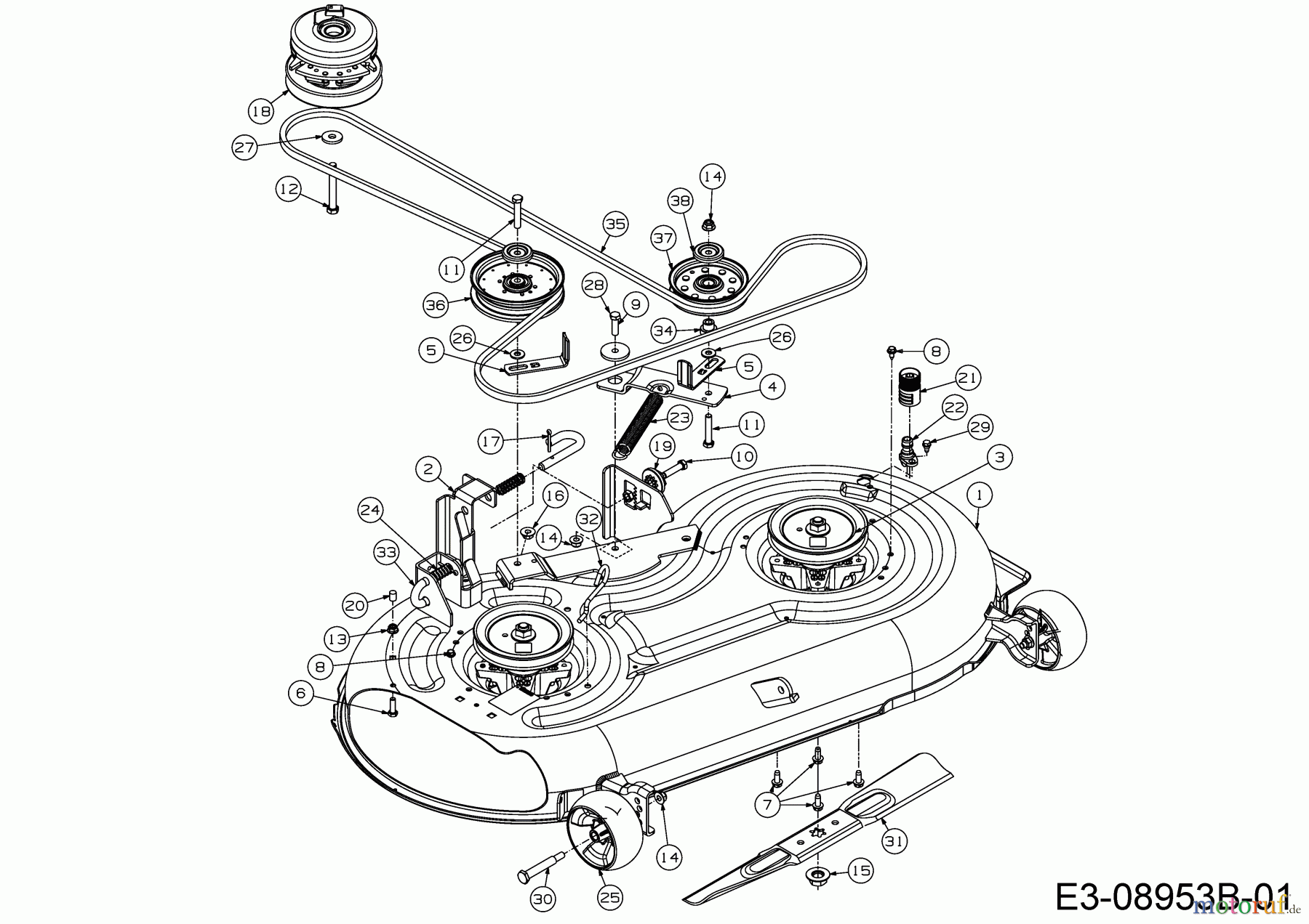  Cub Cadet Zero Turn RZT S 42 17BICBDS603  (2016) Mähwerk S (42