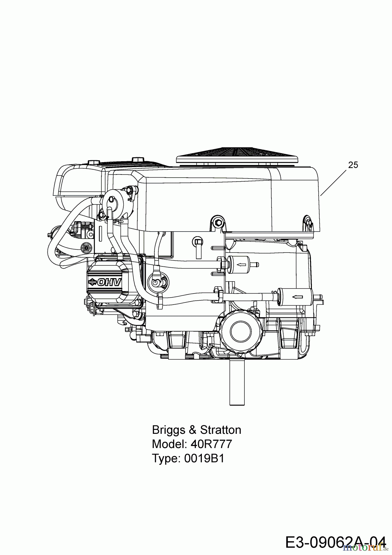 Black Edition Rasentraktoren 200-107 Twin 13HT797G615 (2015) Motor Briggs & Stratton