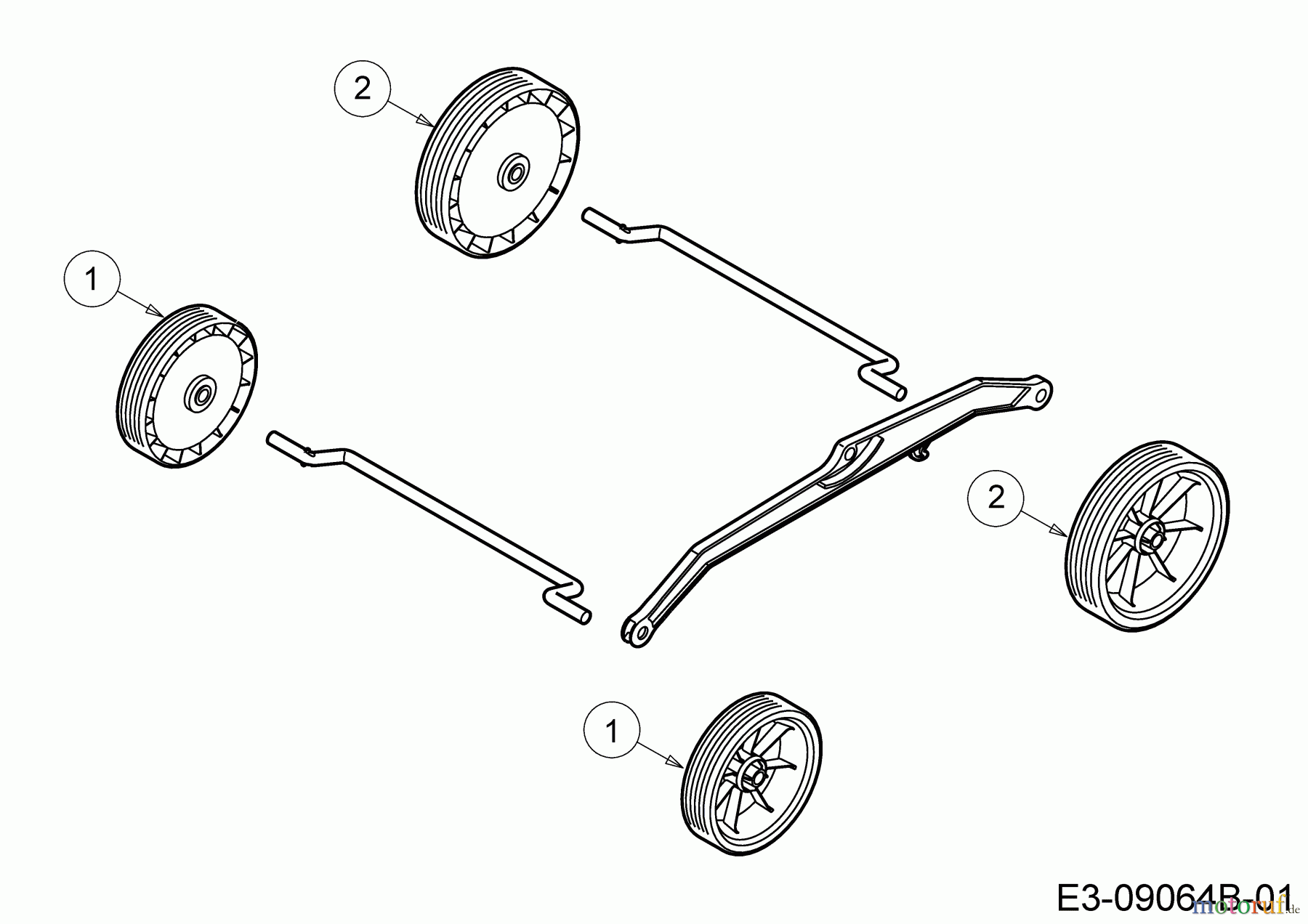 WOLF-Garten Expert Elektromäher Expert 37 E 18AWG1H-650 (2014) Räder