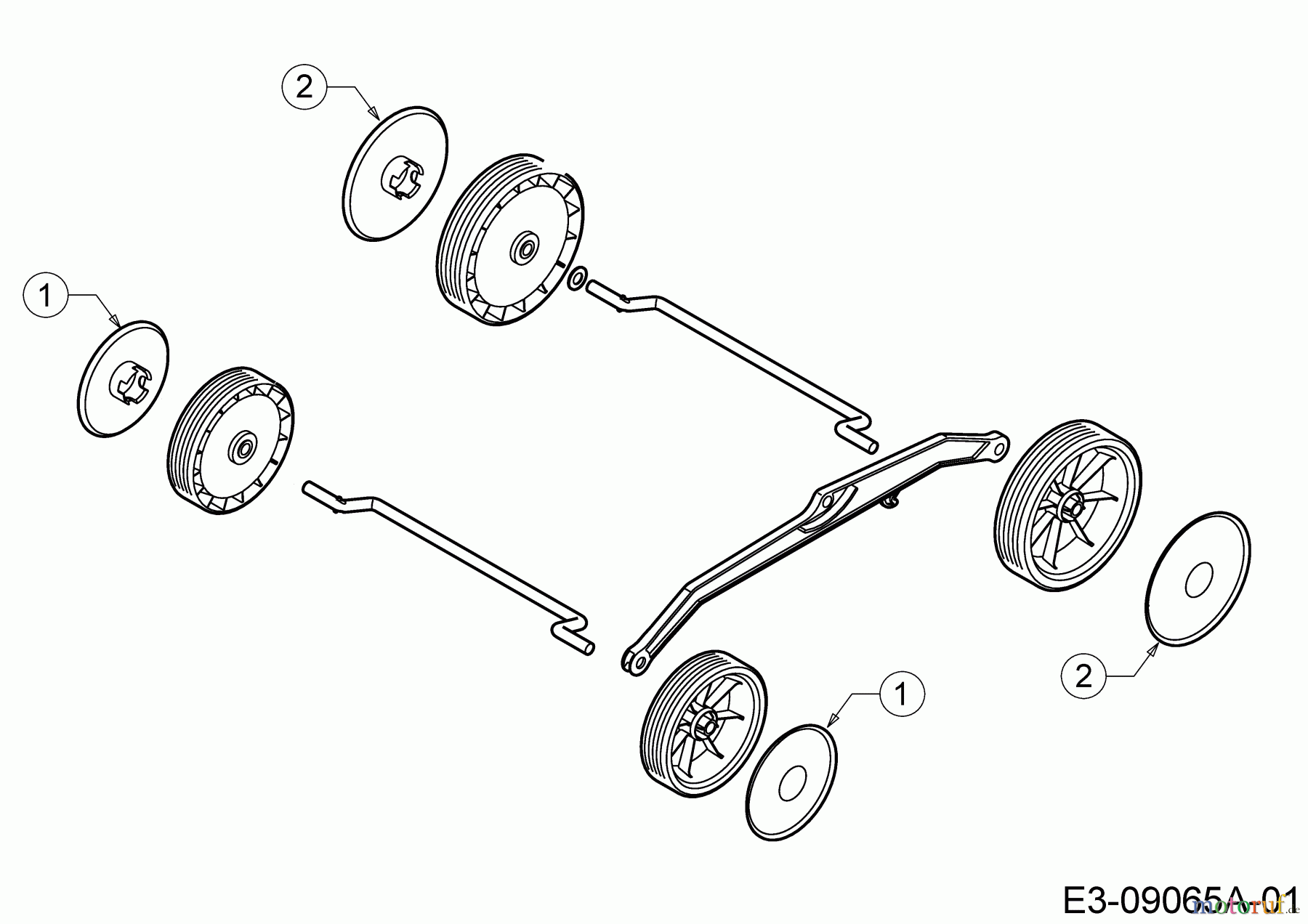 WOLF-Garten Expert Elektromäher Expert 37 E 18BWG1H-C50 (2014) Radkappen