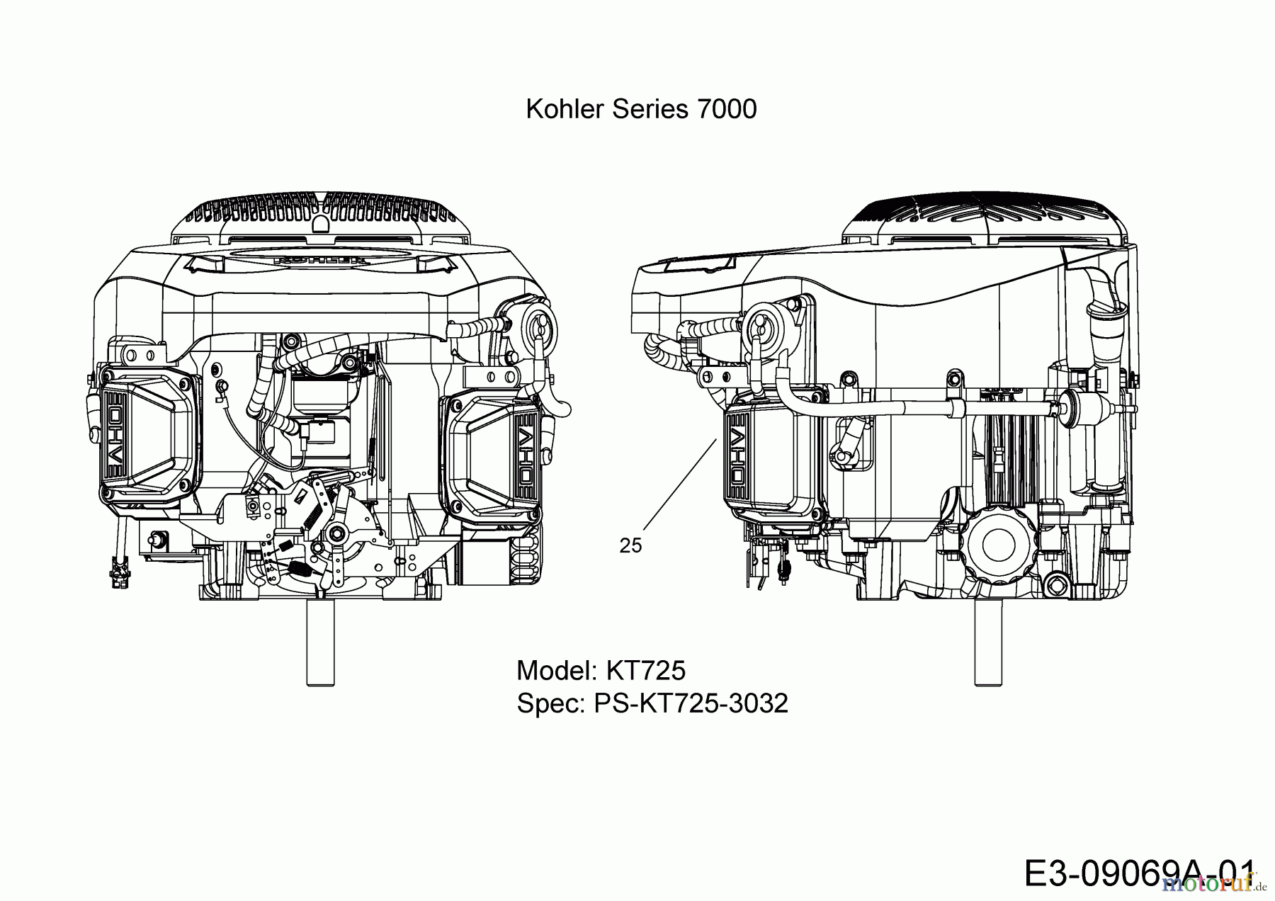 Massey Ferguson Rasentraktoren MF 41-22 RD 13HP91GN695 (2015) Motor Kohler