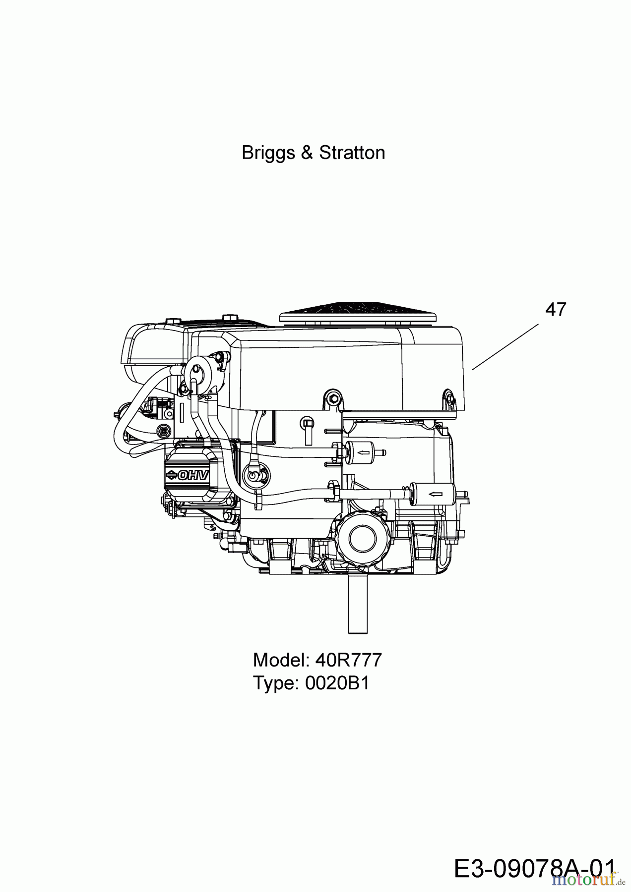 Cub Cadet Rasentraktoren CC 1018 BHG 13HT93AG603 (2015) Motor Briggs & Stratton