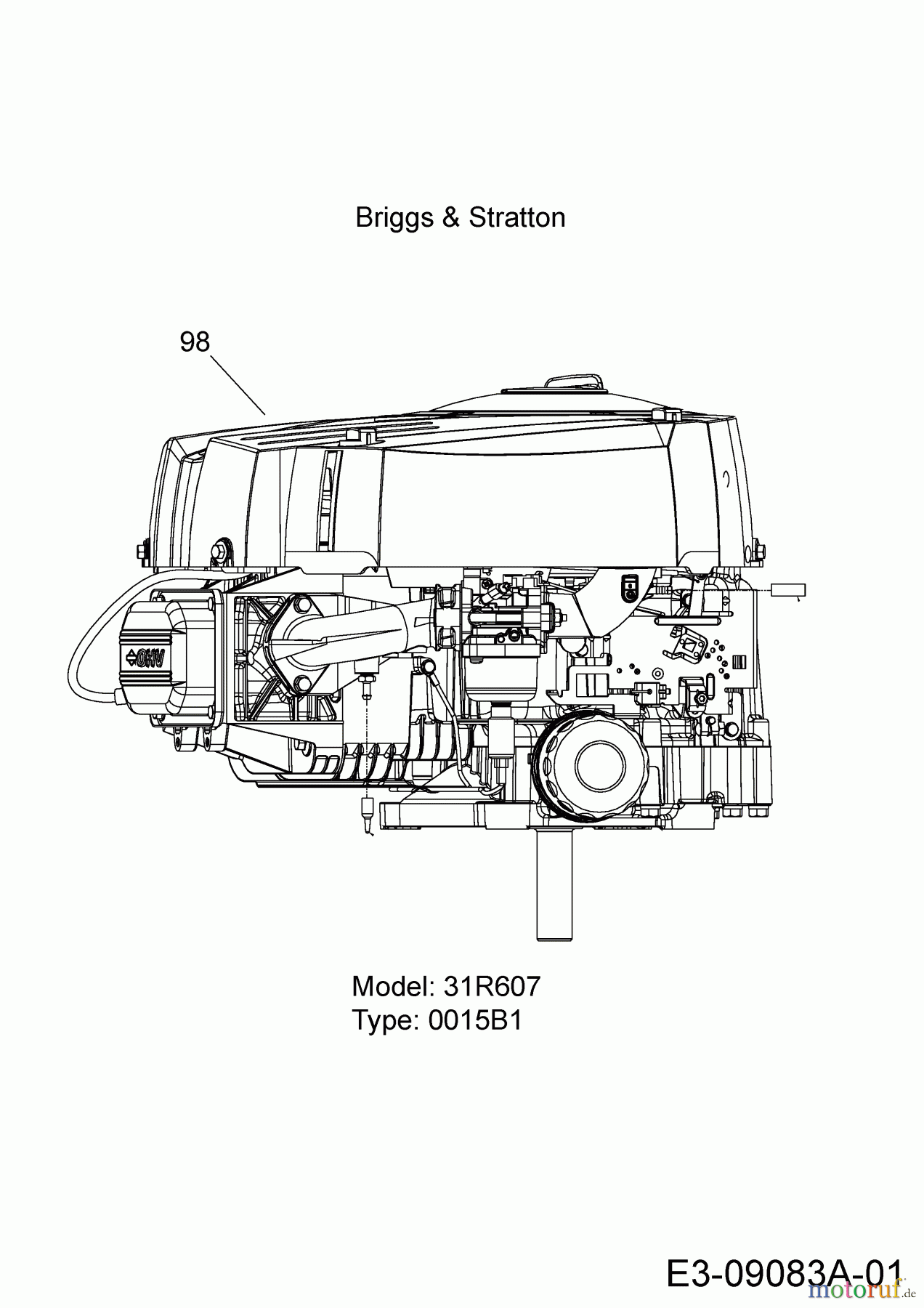 Dormak Rasentraktoren TX 42 H 13IN71SN699 (2017) Motor Briggs & Stratton