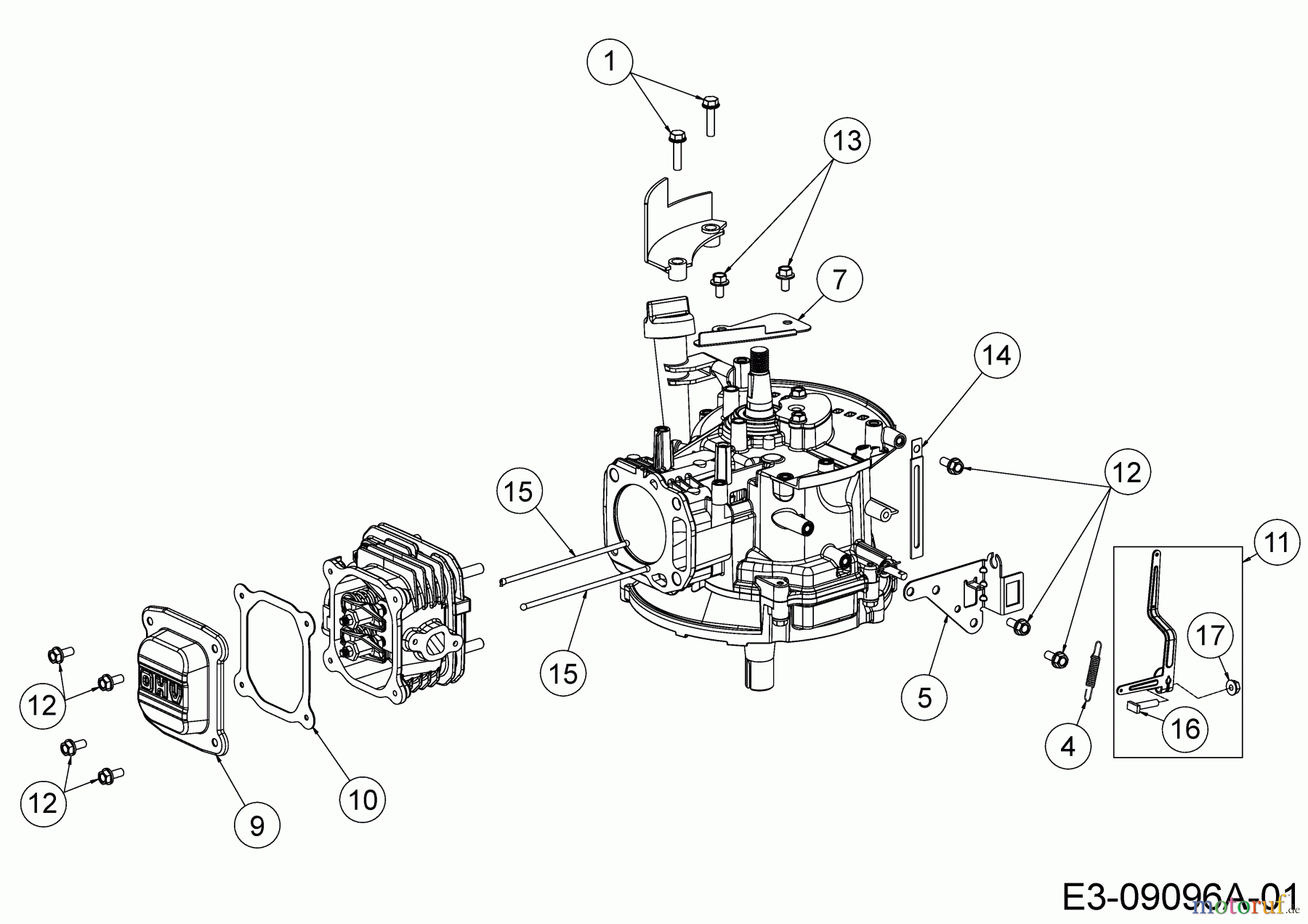 MTD-Motoren Vertikal 1X65CU 752Z1X65CU  (2015) Reglerhebel, Ventildeckel