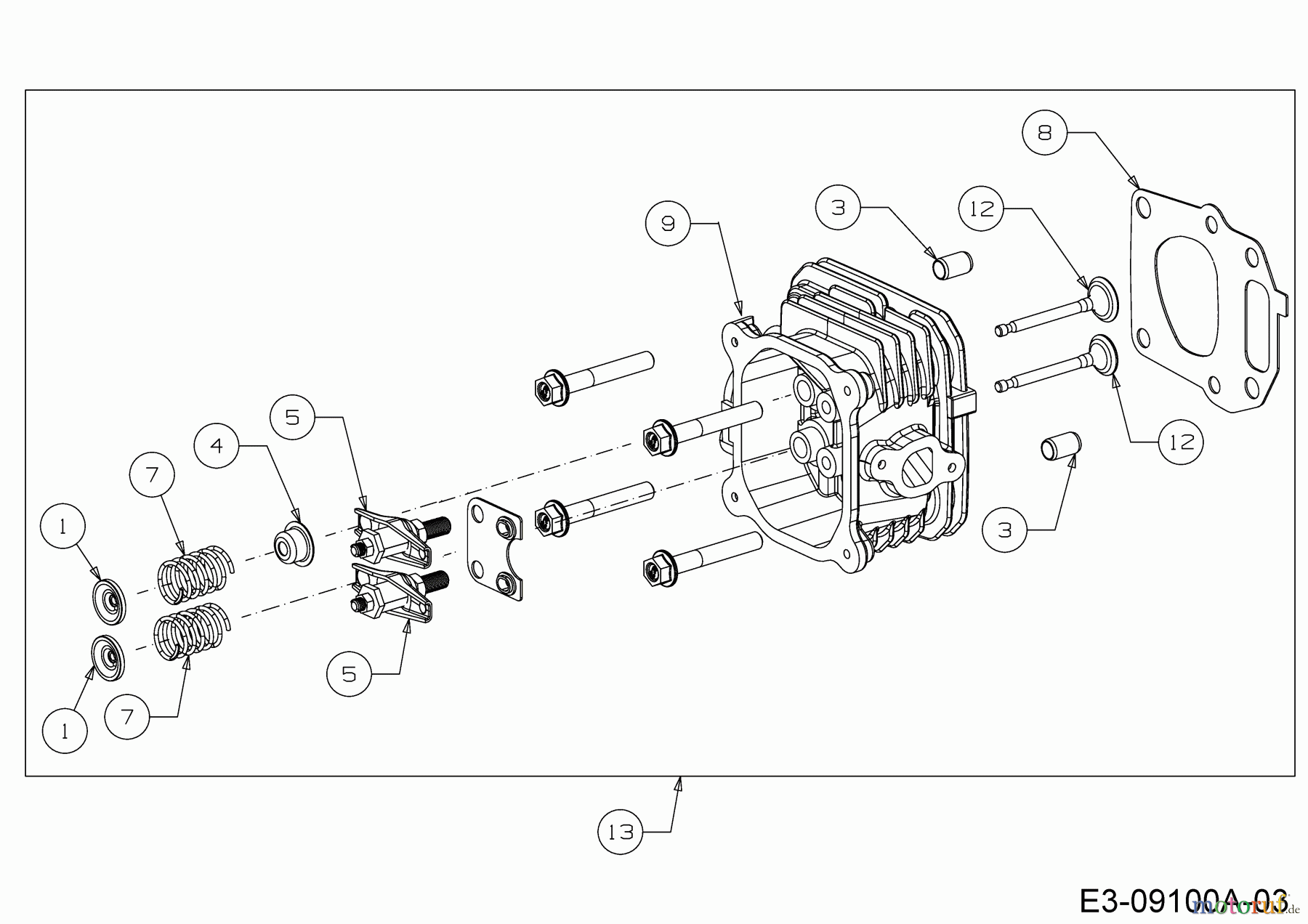 MTD-Motoren Vertikal 1X65RH 752Z1X65RH (2017) Zylinderkopf