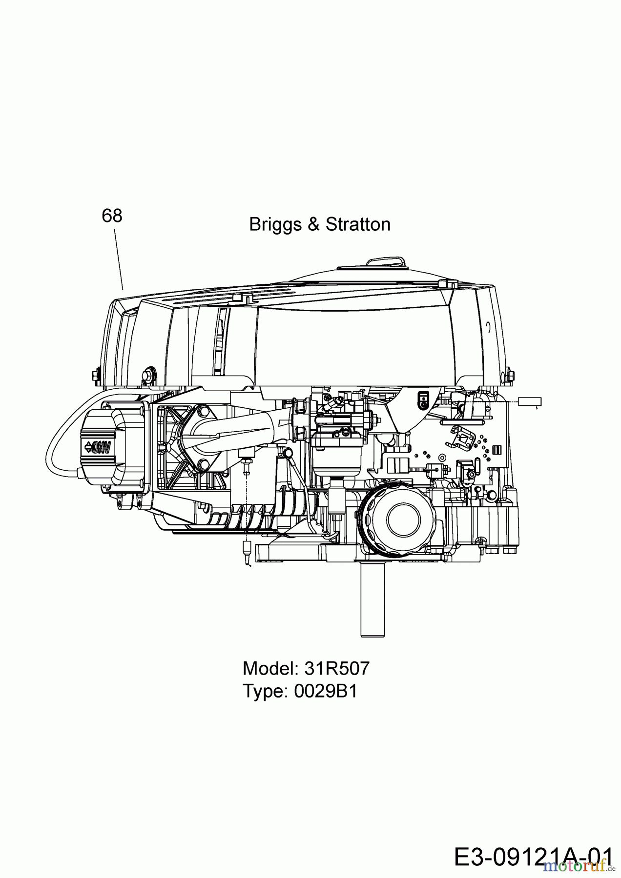 MTD Rasentraktoren Optima LG 155 13HM77KG678 (2018) Motor Briggs & Stratton