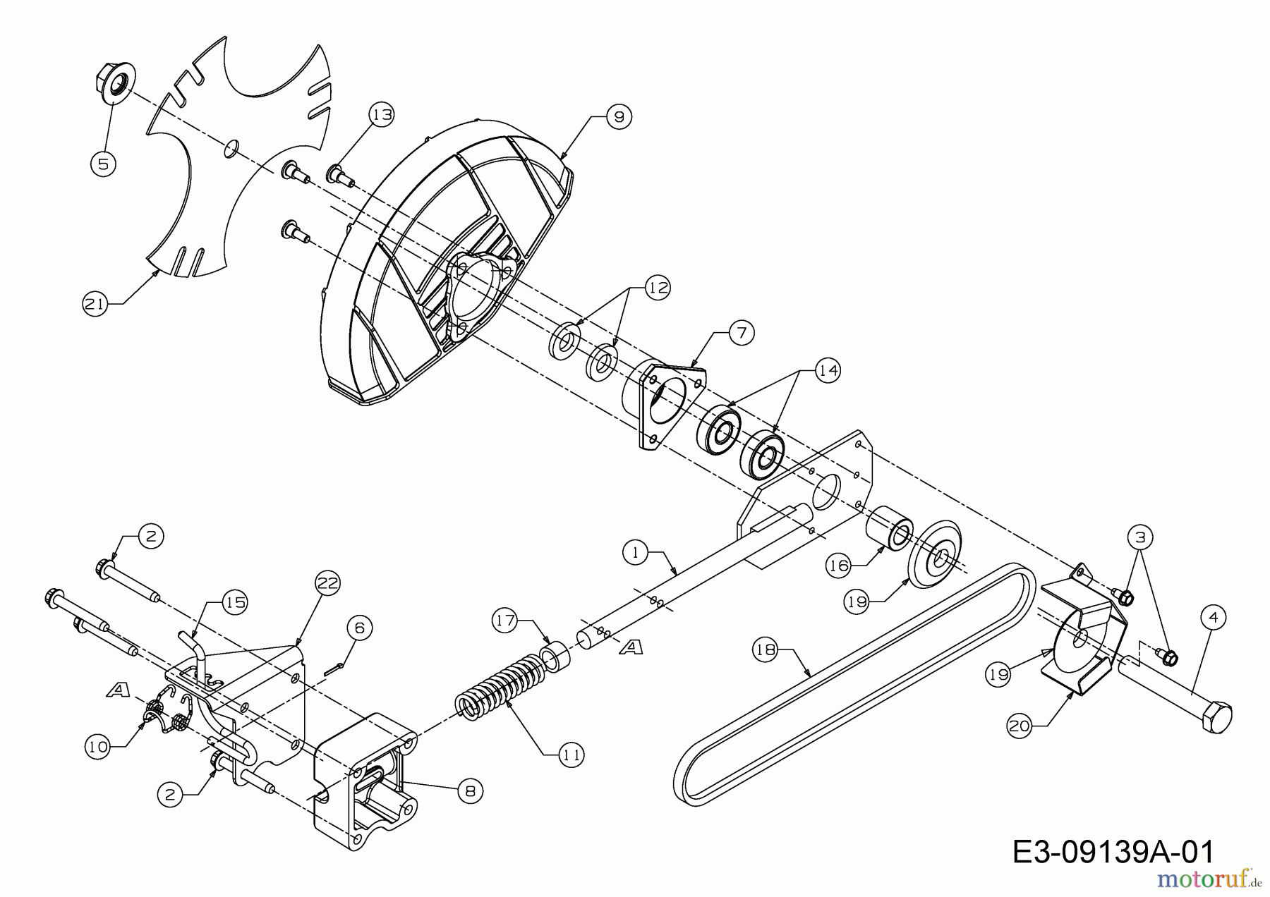  Troy-Bilt Kantenschneider TB 554 25B-554M766  (2015) Messerantrieb