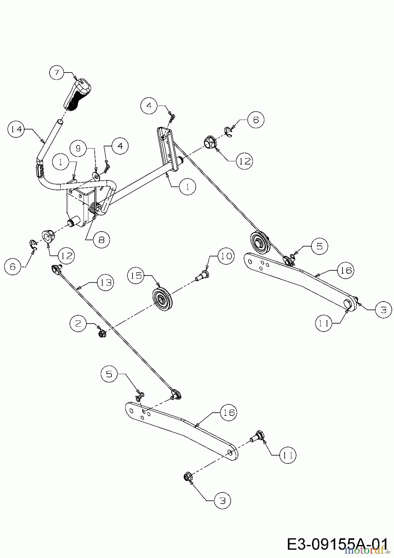Troy-Bilt Gartentraktoren TB 2654 14AR94KK066 (2015) Mähwerksaushebung