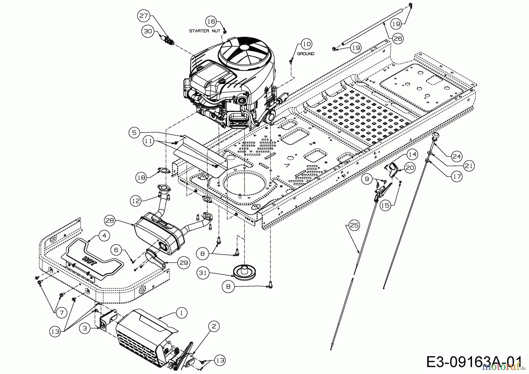 Cub Cadet Zero Turn RZT S 42 17ADCBDS603  (2015) Choke- und Gaszug, Motorzubehör