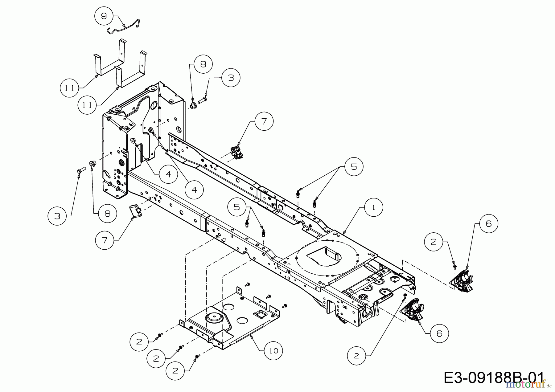 Cub Cadet Rasentraktoren XT 2 PS 107 13AGA1CS603 (2017) Rahmen