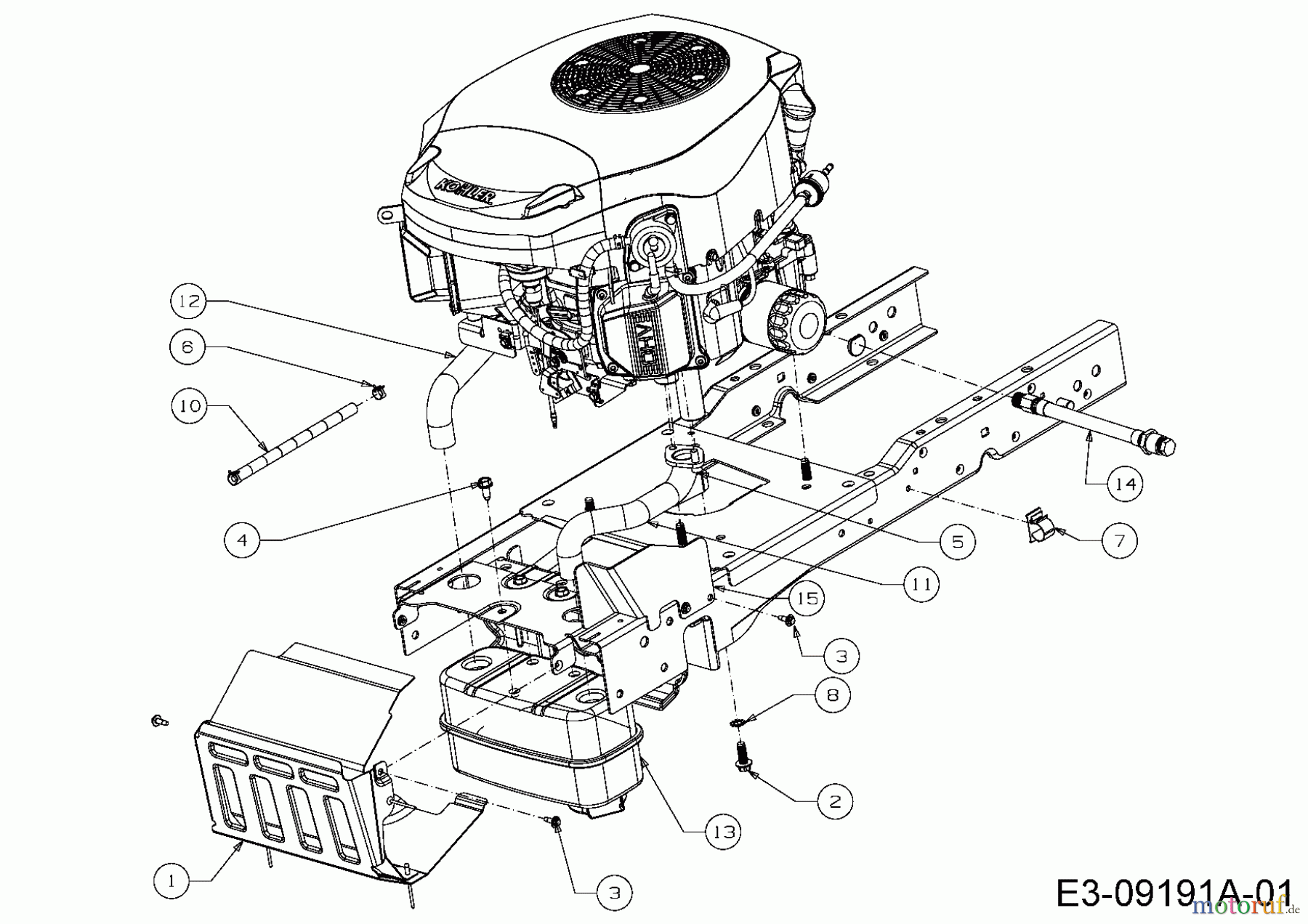  Troy-Bilt Rasentraktoren TB 2042 13APA1KS309  (2015) Motorzubehör