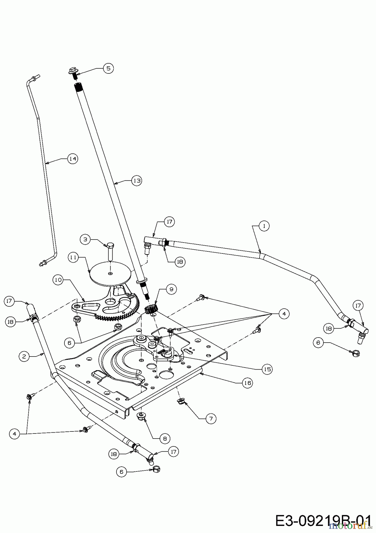  Troy-Bilt Gartentraktoren Super Bronco GT 54 FAB 14A7A3KA066  (2016) Lenkung