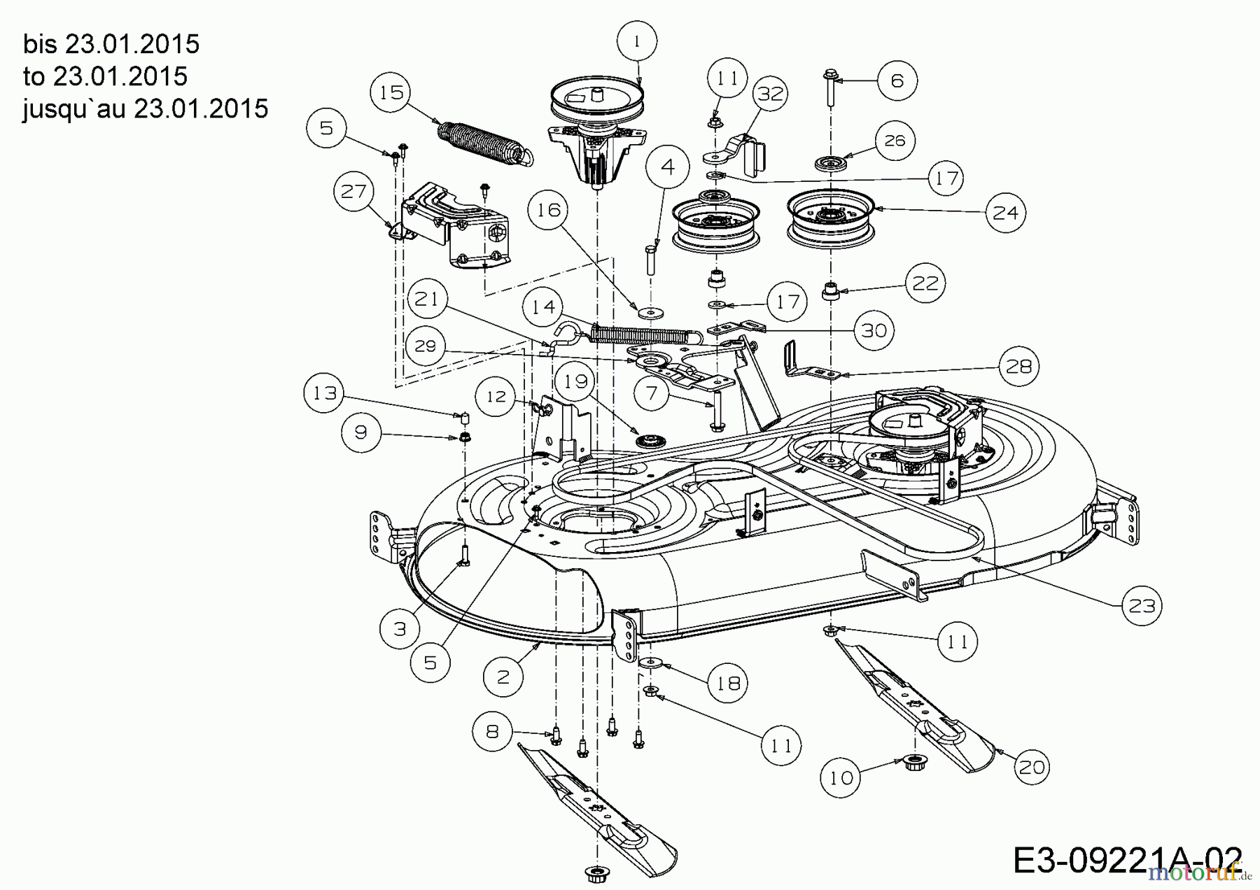 Troy-Bilt Rasentraktoren TB 2042 13APA1KS309 (2015) Mähwerk S (42