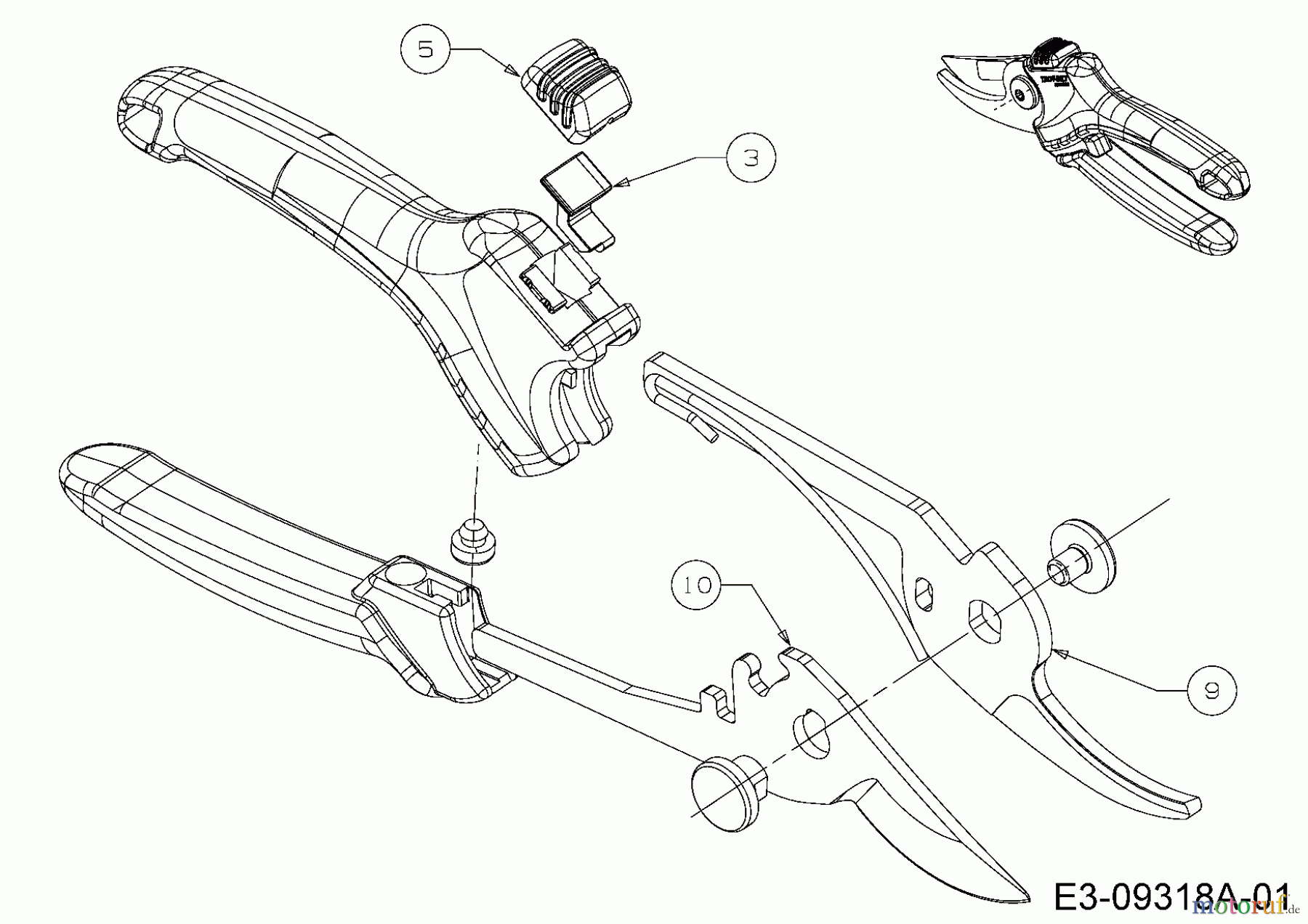 Troy-Bilt Gartenscheren RR 2500 (TB) 490-851-Y013 (2015) Grundgerät