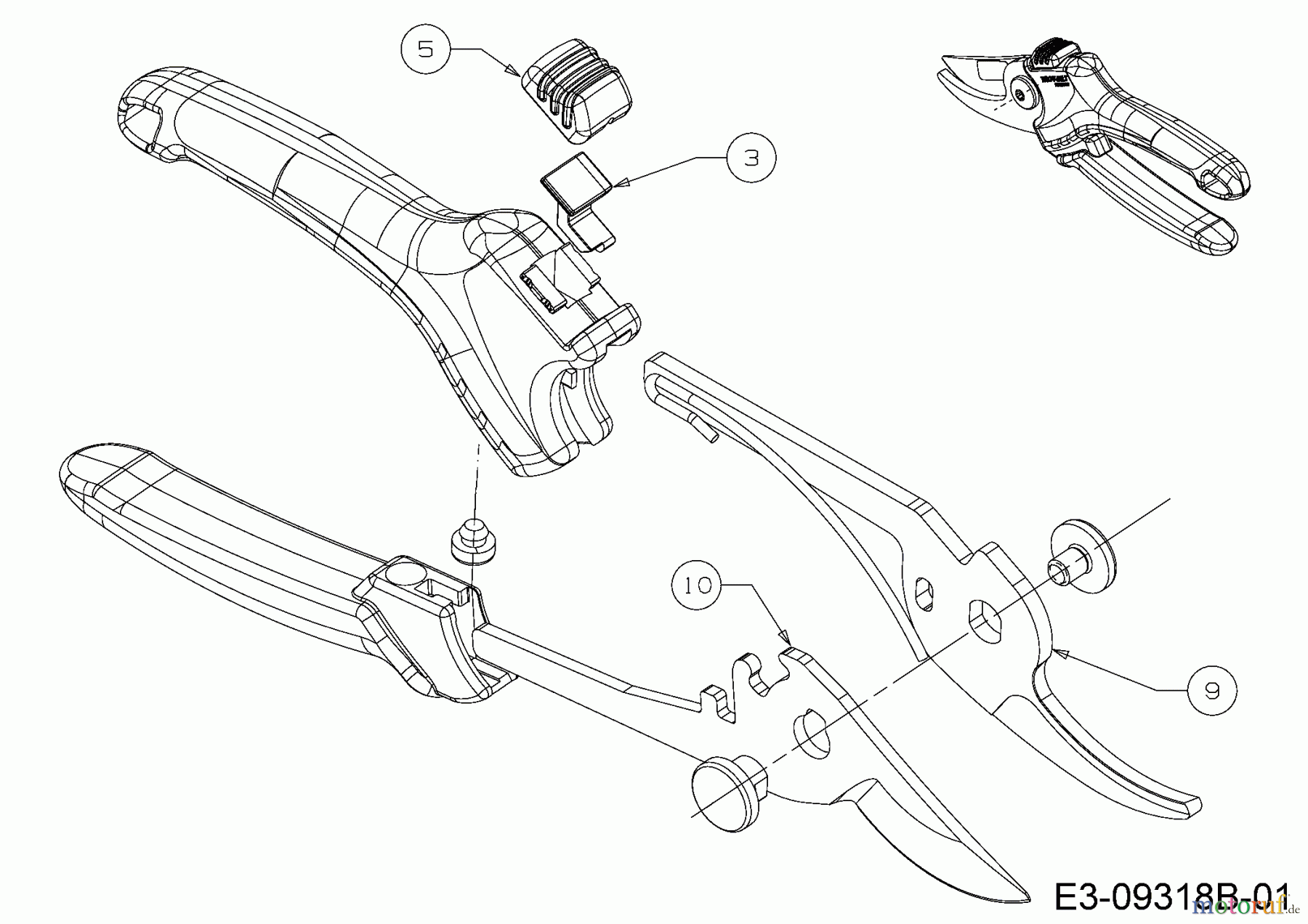 Troy-Bilt Gartenscheren RR 2500 (TB) 490-851-Y013 (2016) Grundgerät
