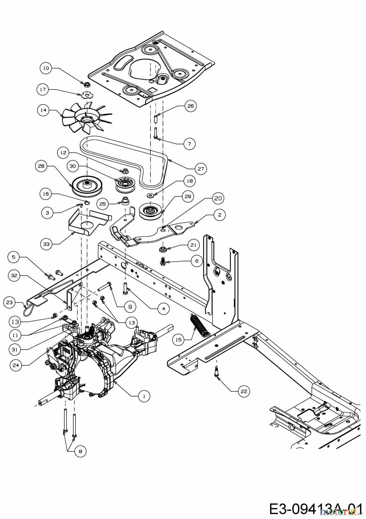  MTD Rasentraktoren Minirider 60 RDHE 13A521SC600  (2016) Fahrantrieb