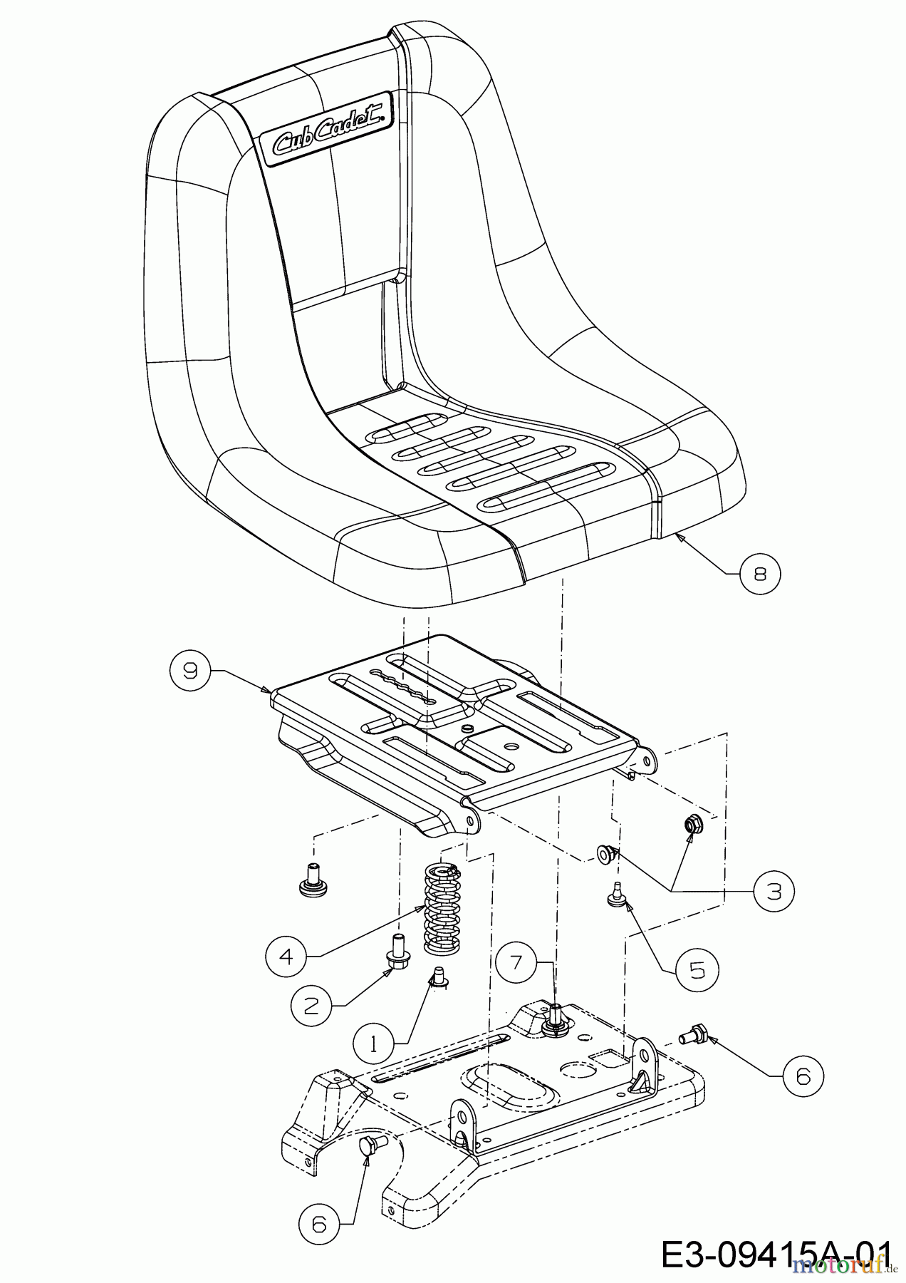  Cub Cadet Rasentraktoren LR2 NR76 13B221HD603  (2017) Sitz