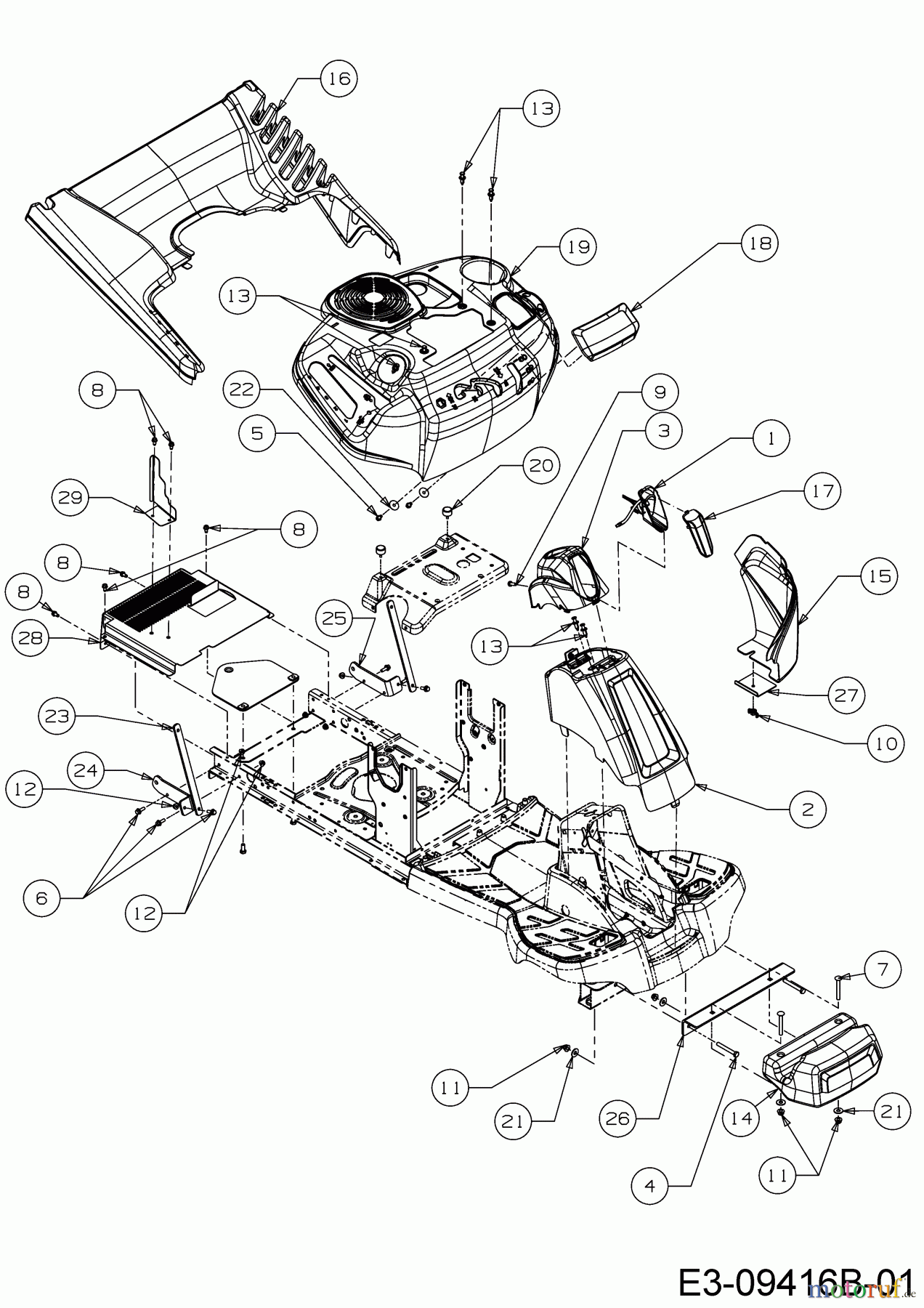  Cub Cadet Rasentraktoren LR2 NR76 13B221HD603  (2017) Frontgewicht, Verkleidungen