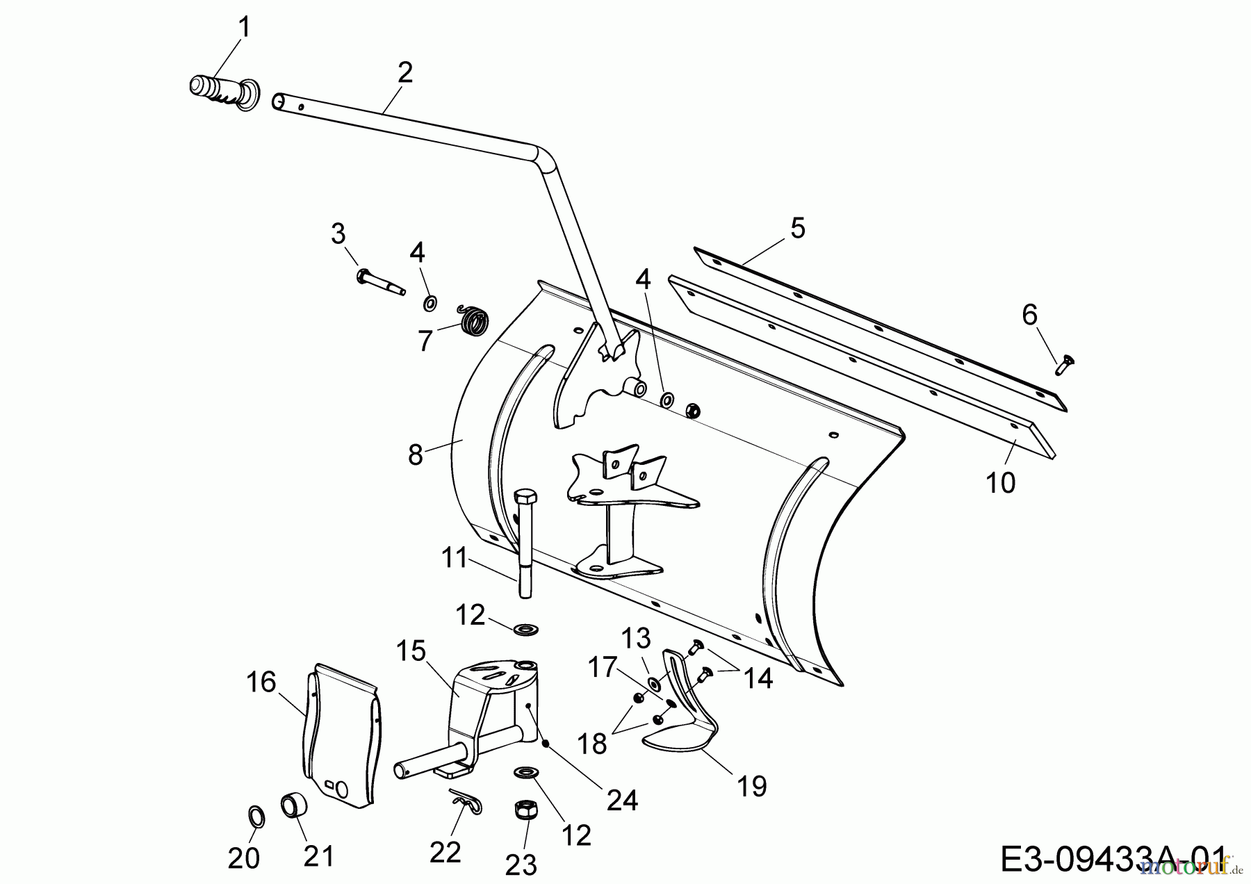  MTD Zubehör Zubehör Balkenmäher Räumschild für BM 87-50 196A758-678  (2015) Grundgerät