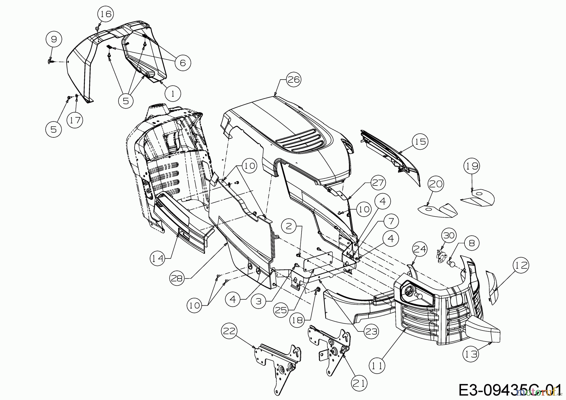  Cub Cadet Rasentraktoren LT1 NR92 13J276DE603  (2018) Motorhaube D-Style
