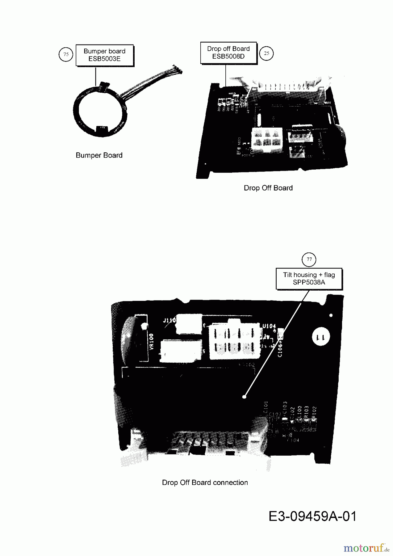  Cub Cadet Mähroboter Lawnkeeper 500 18AO05LA603  (2013) Platine Hebe- Kipp-Sensor