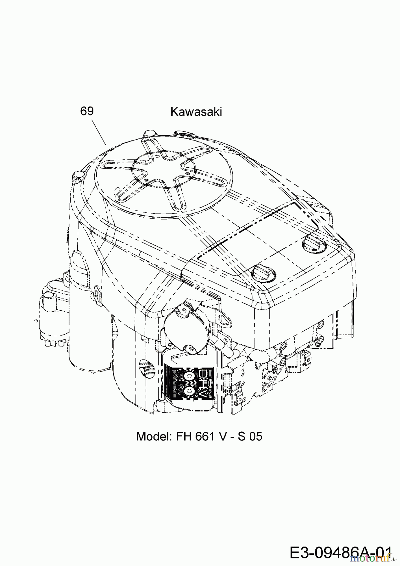Staub Rasentraktoren SAEL 108/22 HK 13AF79KG632 (2009) Motor Kawasaki