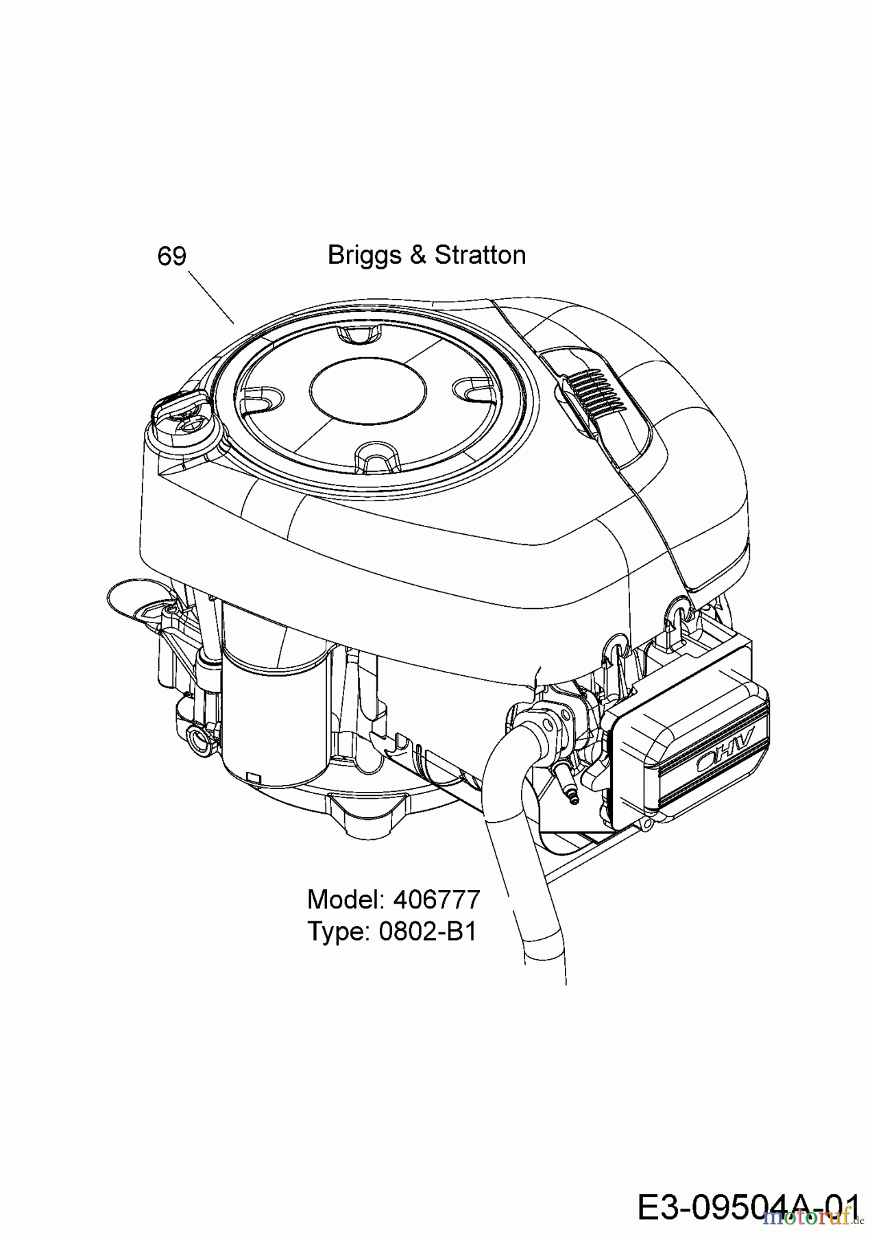 Ranger Rasentraktoren Ranger 2 (20/107 T) 13AT778G661 (2010) Motor B&S