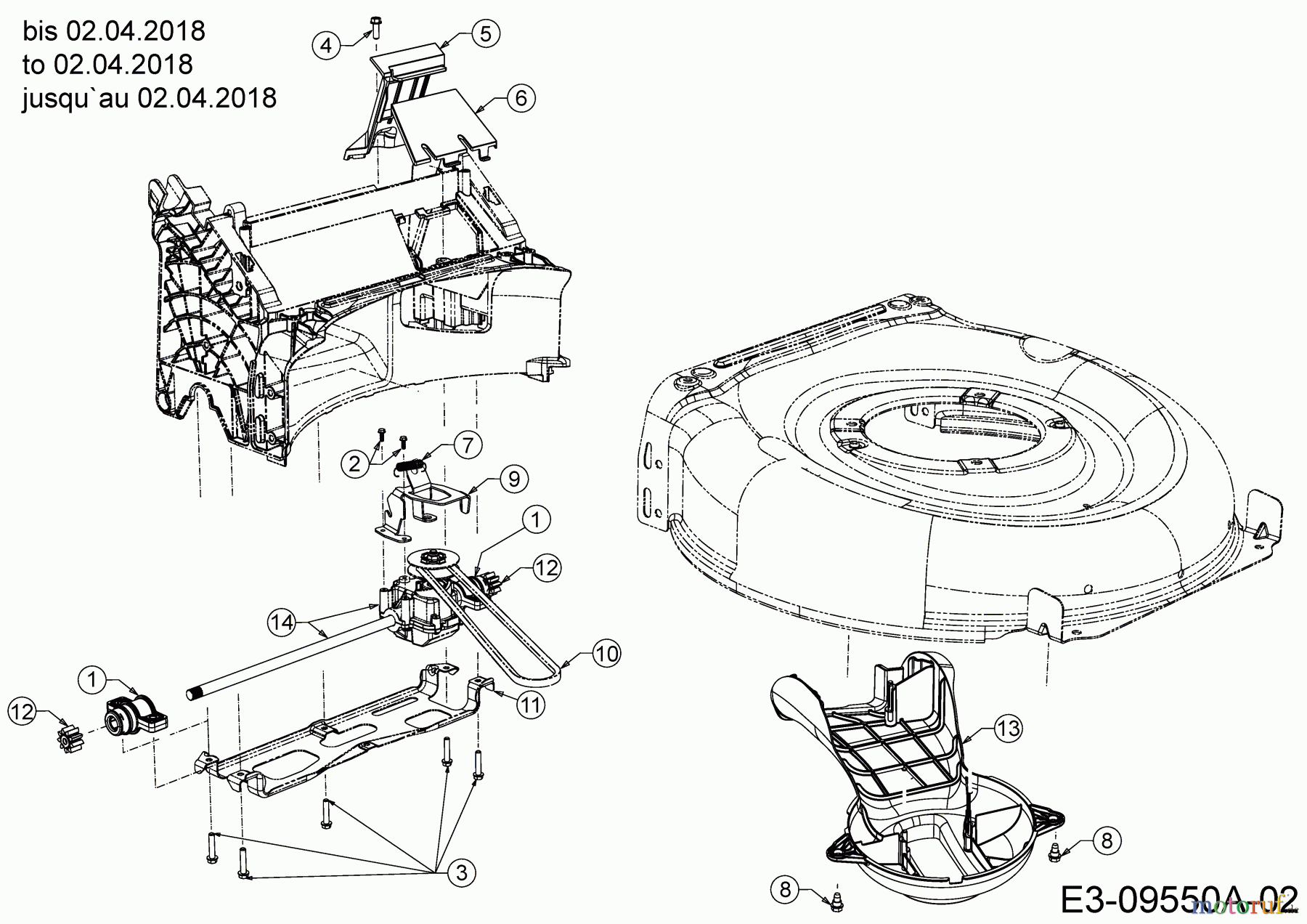 MTD Motormäher mit Antrieb 5350 HW 12A-PDJ6600 (2018) Getriebe, Keilriemen bis 02.04.2018