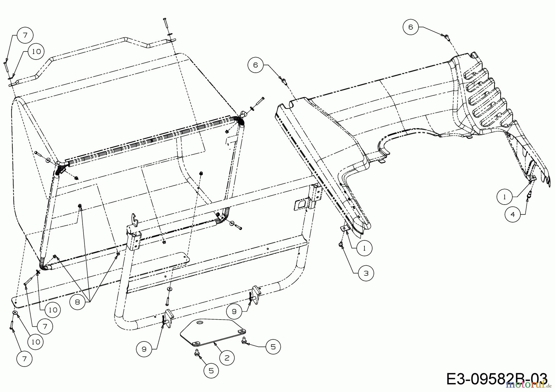Wolf-Garten Rasentraktoren Scooter Hydro 13A221SD650 (2018) Anhängekupplung, Schraubenbeipack Sitzwanne