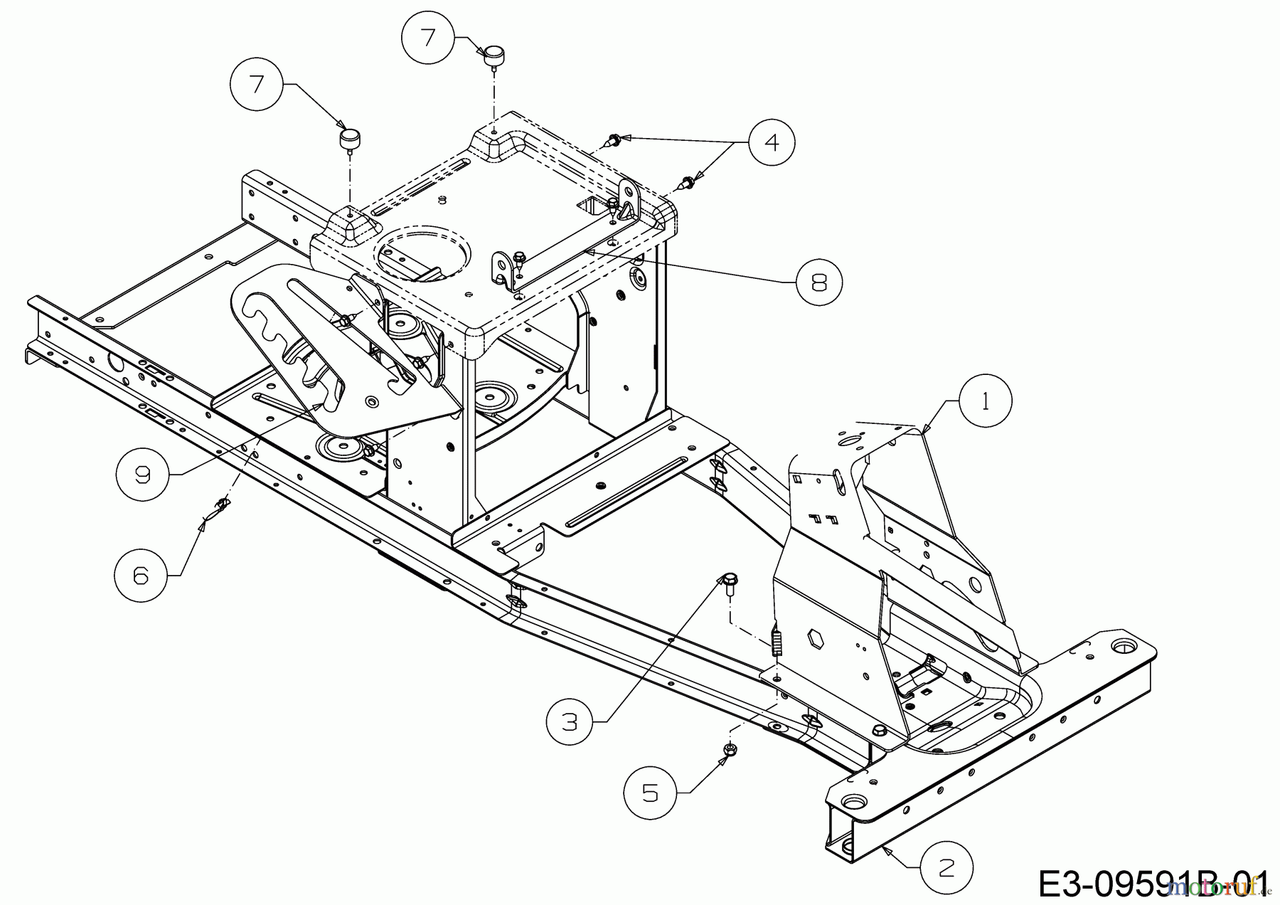 MTD Rasentraktoren Minirider 60 RDHE 13A521SC600 (2018) Rahmen