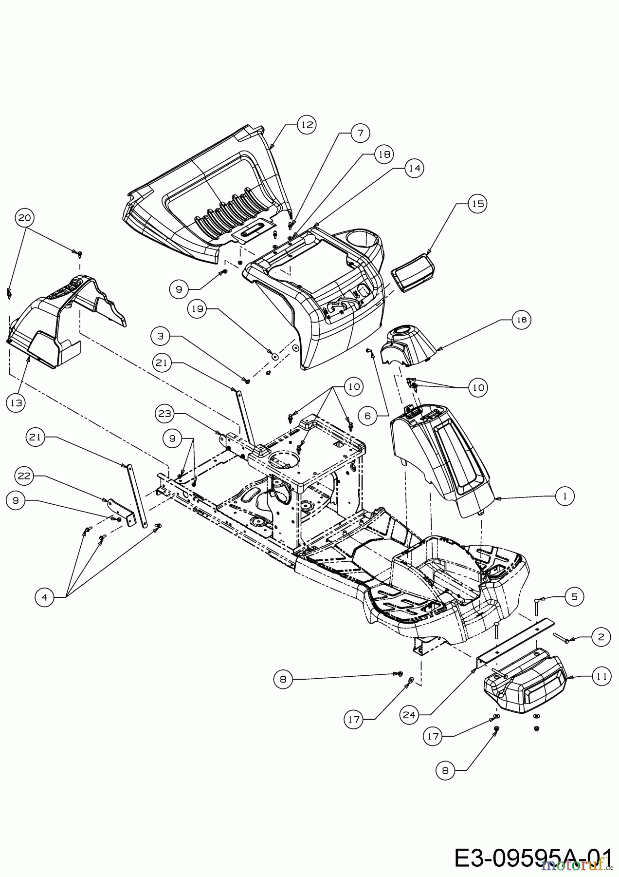 MTD Rasentraktoren Minirider 60 RDHE 13A521SC600 (2018) Verkleidungen