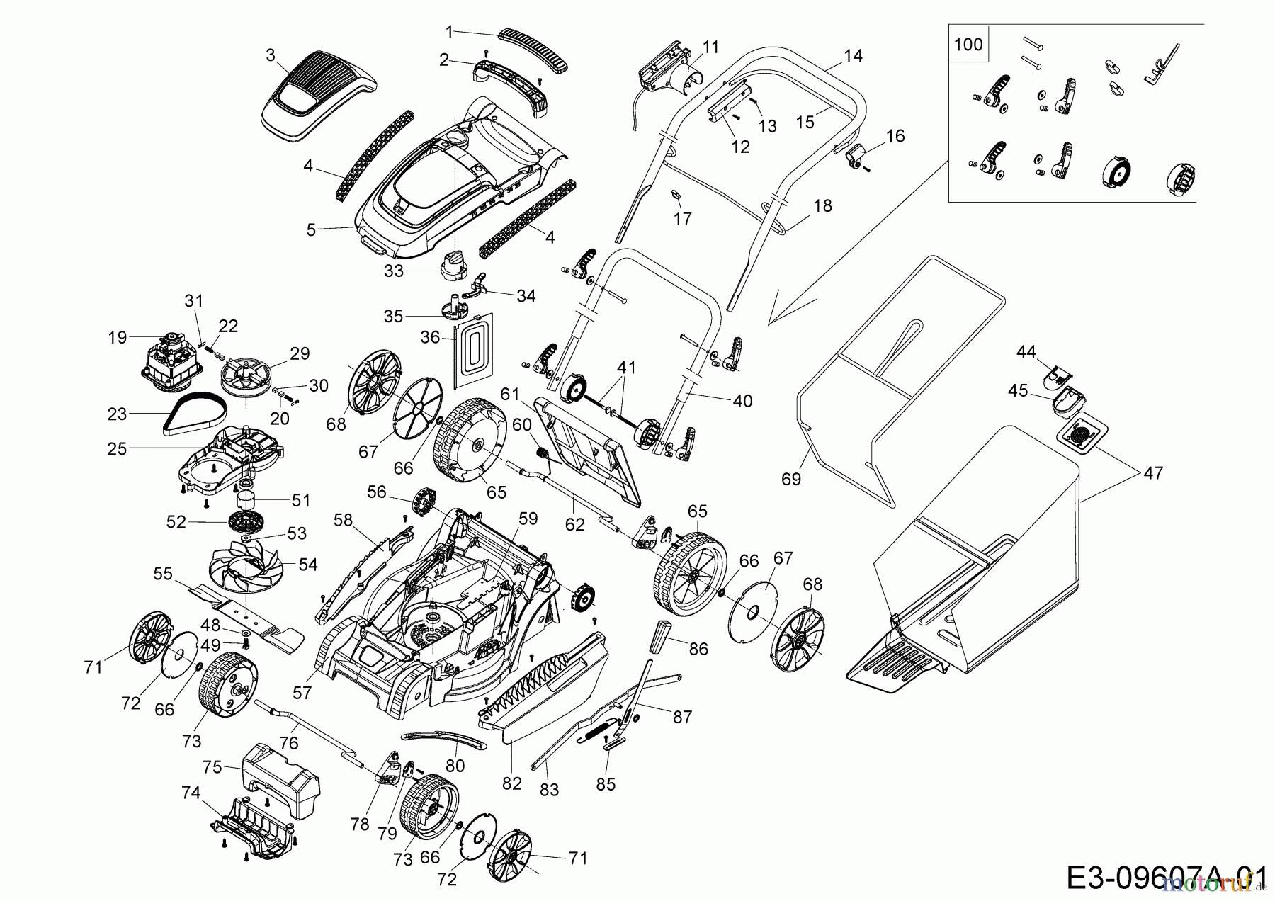 Wolf-Garten Elektromäher A 370 E 18AKHJH2C50  (2016) Grundgerät