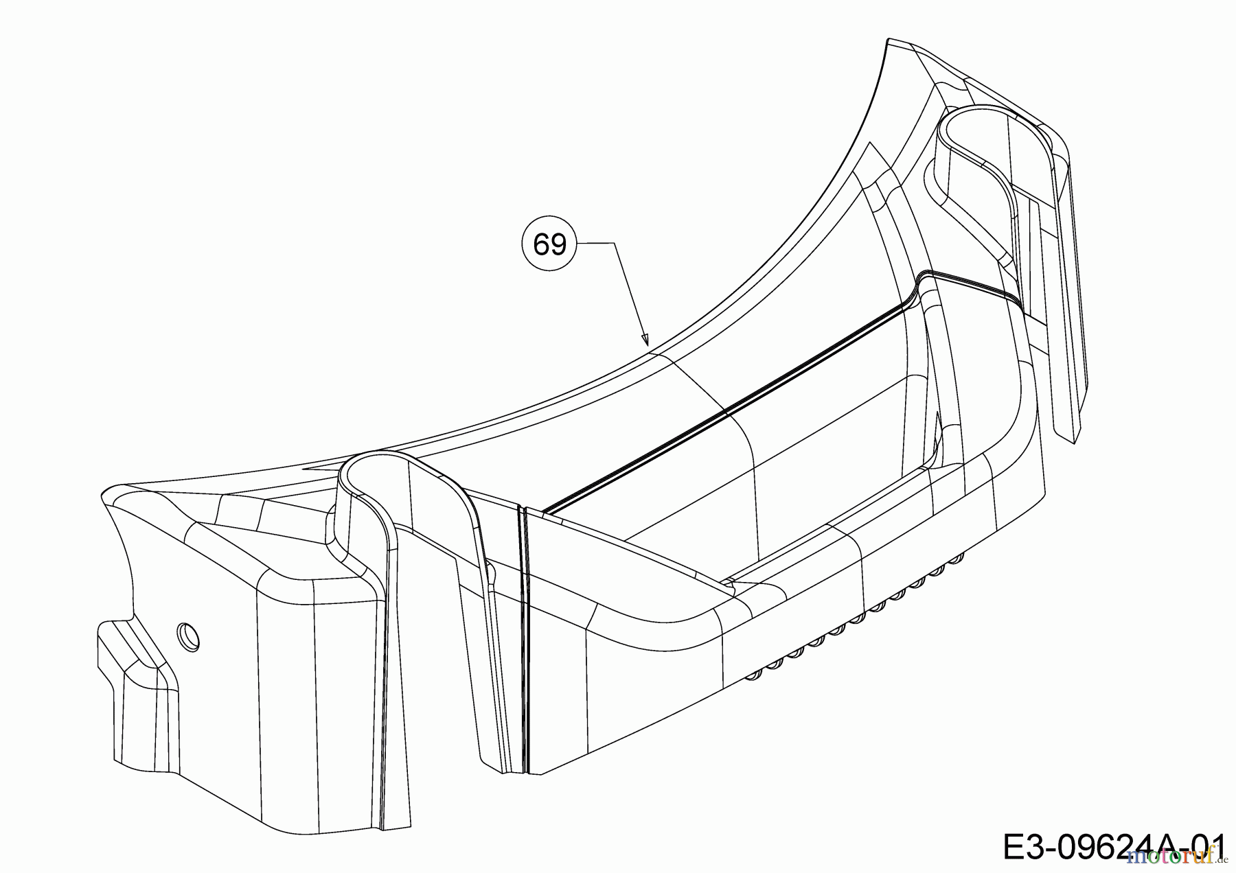 Cub Cadet Motormäher mit Antrieb CC 53 SPO W 12AQC6J3603 (2017) Abdeckung Vorderachse