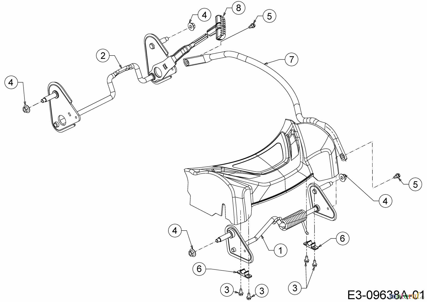  Cub Cadet Motormäher mit Antrieb CC 53 SPB V IS 12BGQ56J603  (2016) Achsen, Höhenverstellung