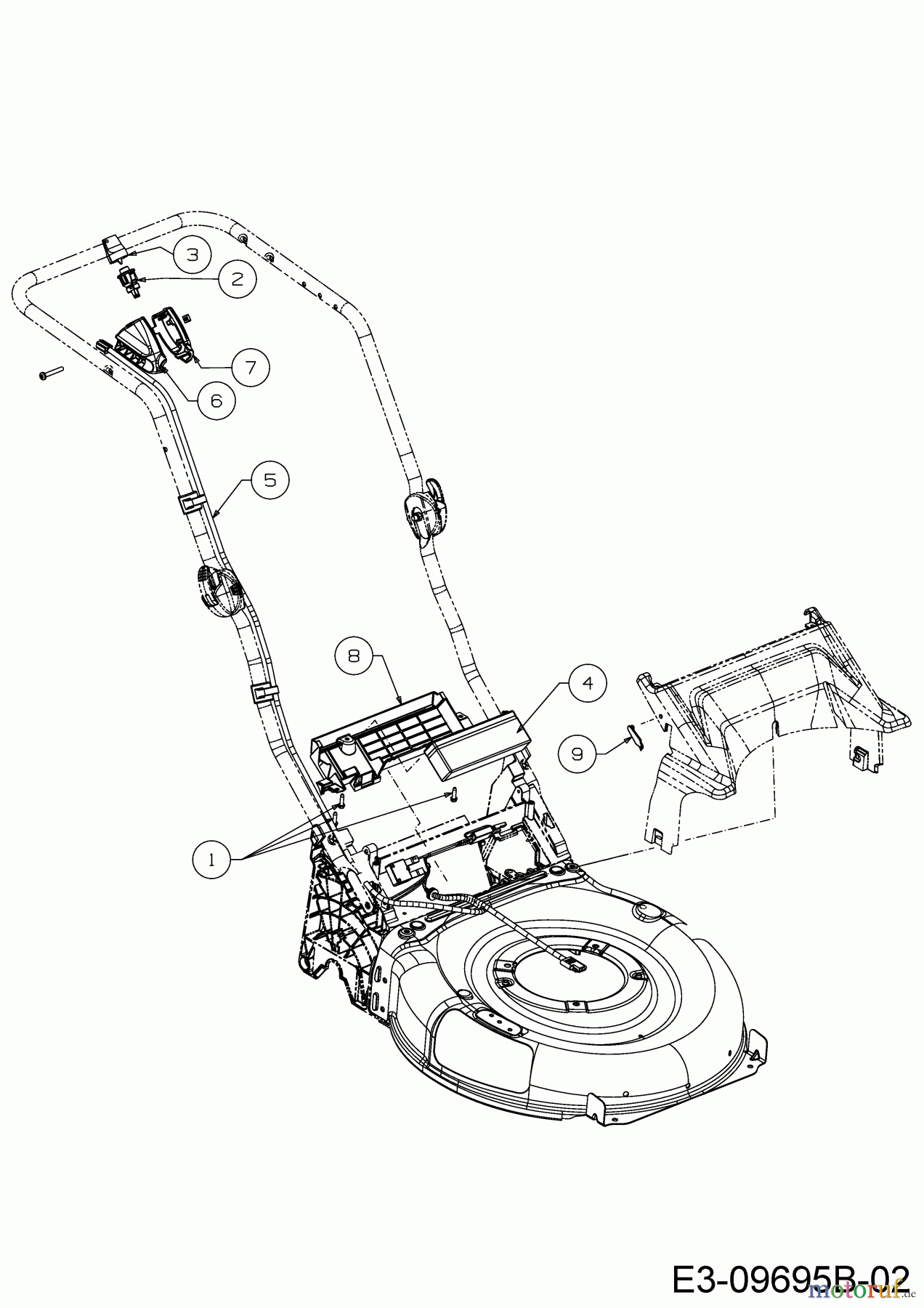 Wolf-Garten Motormäher mit Antrieb ST 4600 AHWES 12BETRS7650 (2017) Batterie, Kabelbaum