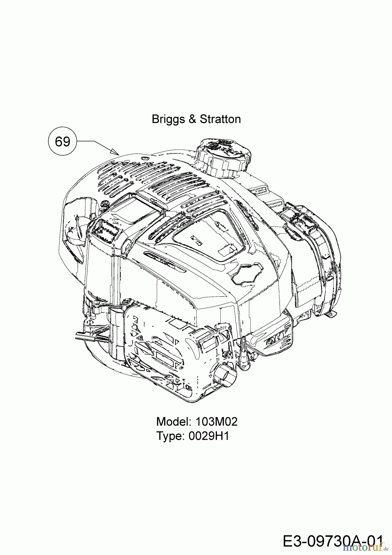 MTD Motormäher mit Antrieb SP 53 HWBS 12A-PF7B600 (2018) Motor Briggs & Stratton