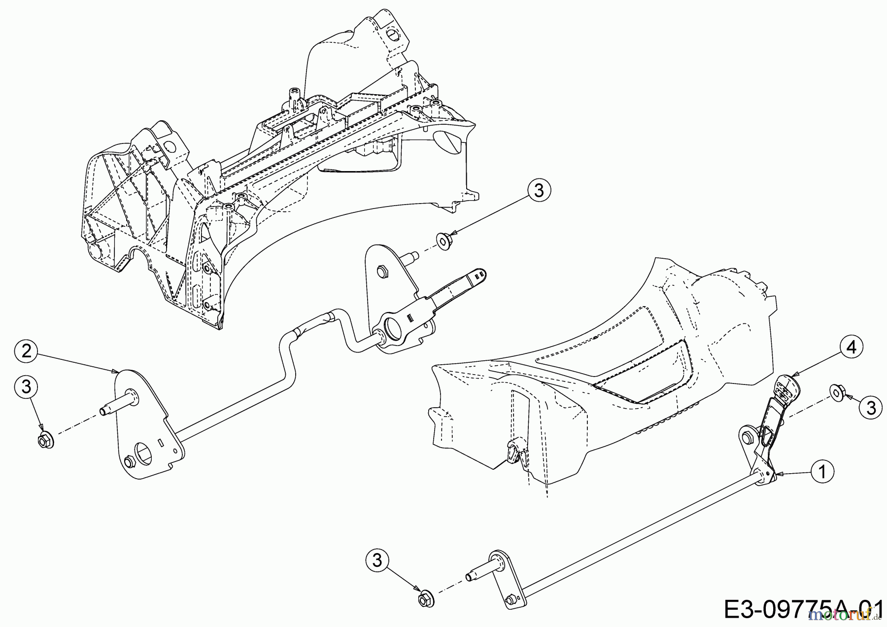  Cub Cadet Motormäher mit Antrieb SC 500 HW 12ABD2M5710  (2018) Achsen, Höhenverstellung