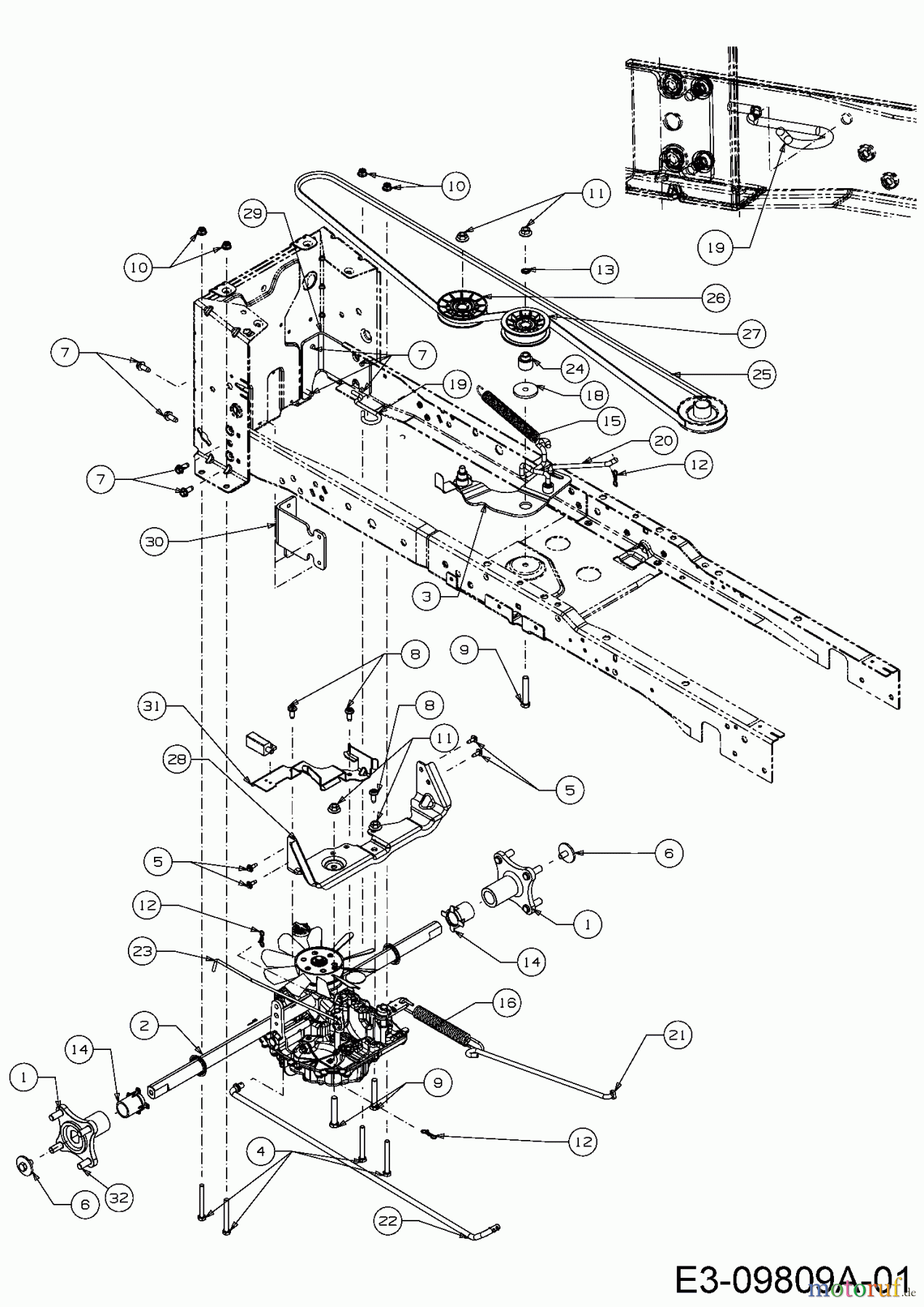 Troy-Bilt Gartentraktoren Super Bronco GT 54 FAB 14A7A3KA066 (2016) Fahrantrieb