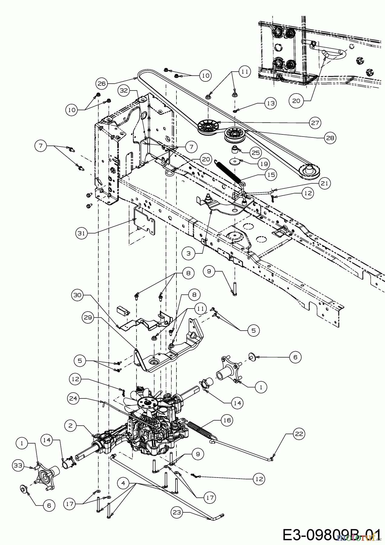 Troy-Bilt Gartentraktoren Super Bronco GT 54 FAB 14A7A3KA066 (2018) Fahrantrieb