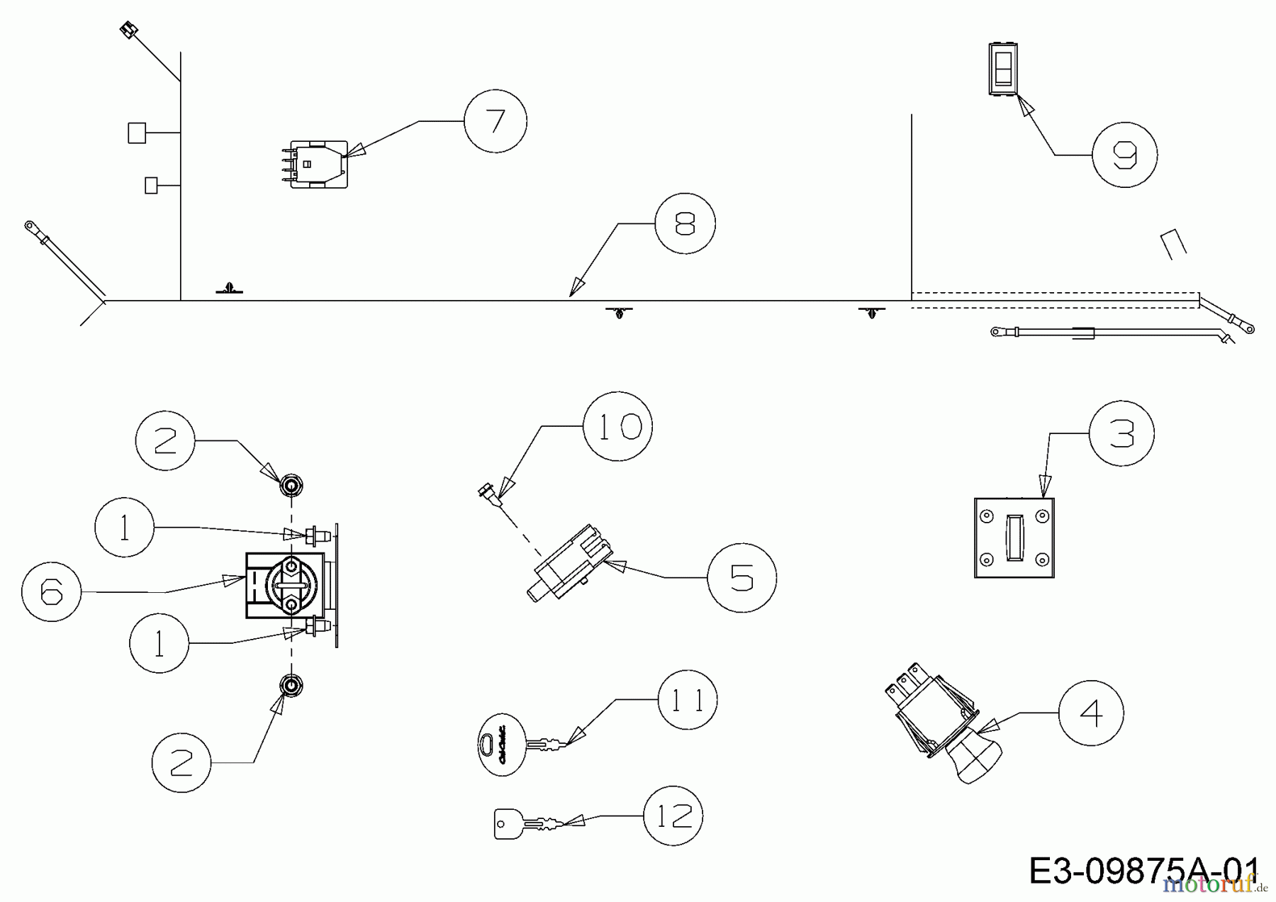  Cub Cadet Rasentraktoren CC 1022 KHG 13AF91AG603  (2012) Elektroteile