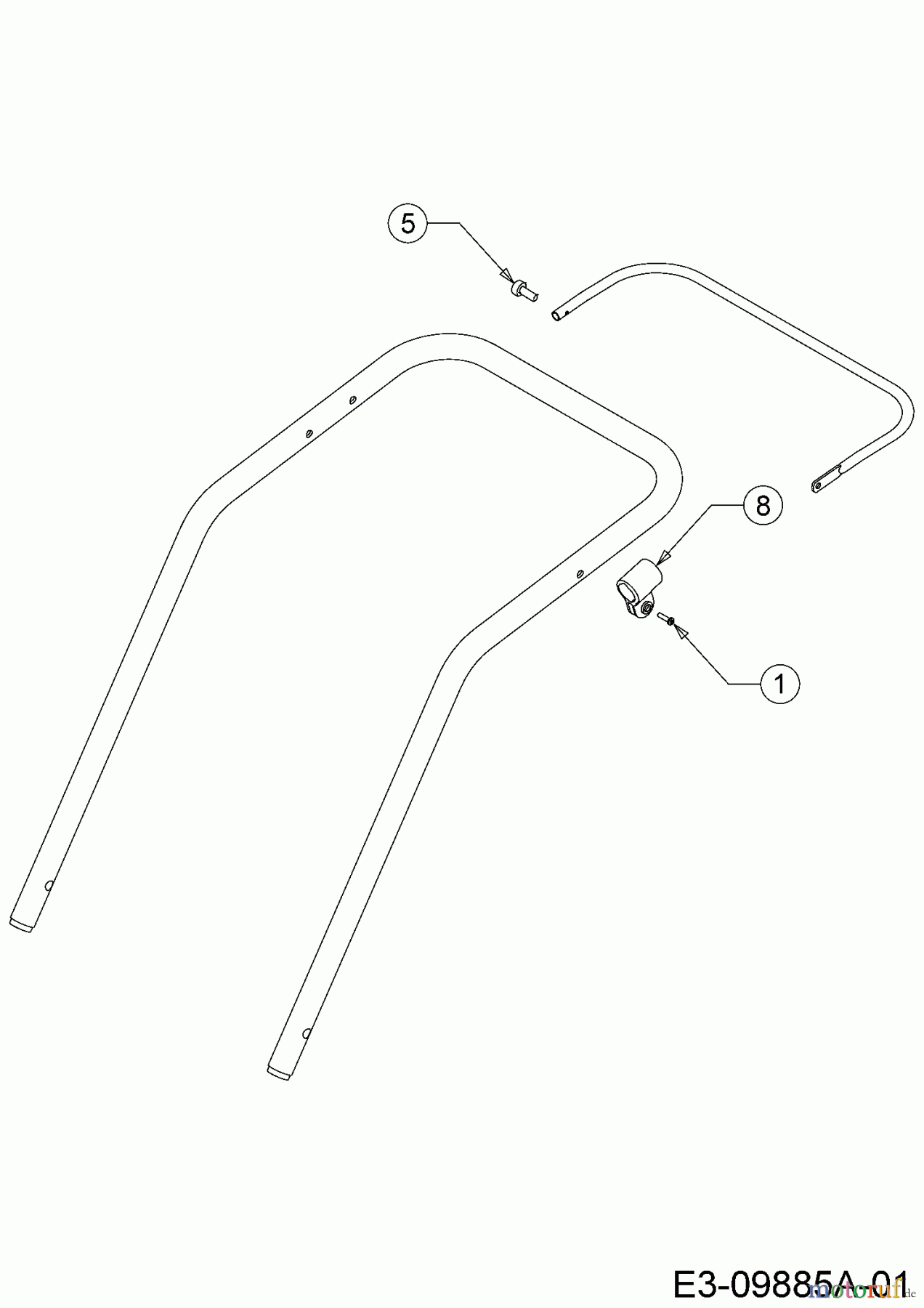 WOLF-Garten Expert Elektromäher Expert 40 E 18BWH1K-C50 (2014) Befestigungsteile Schaltbügel