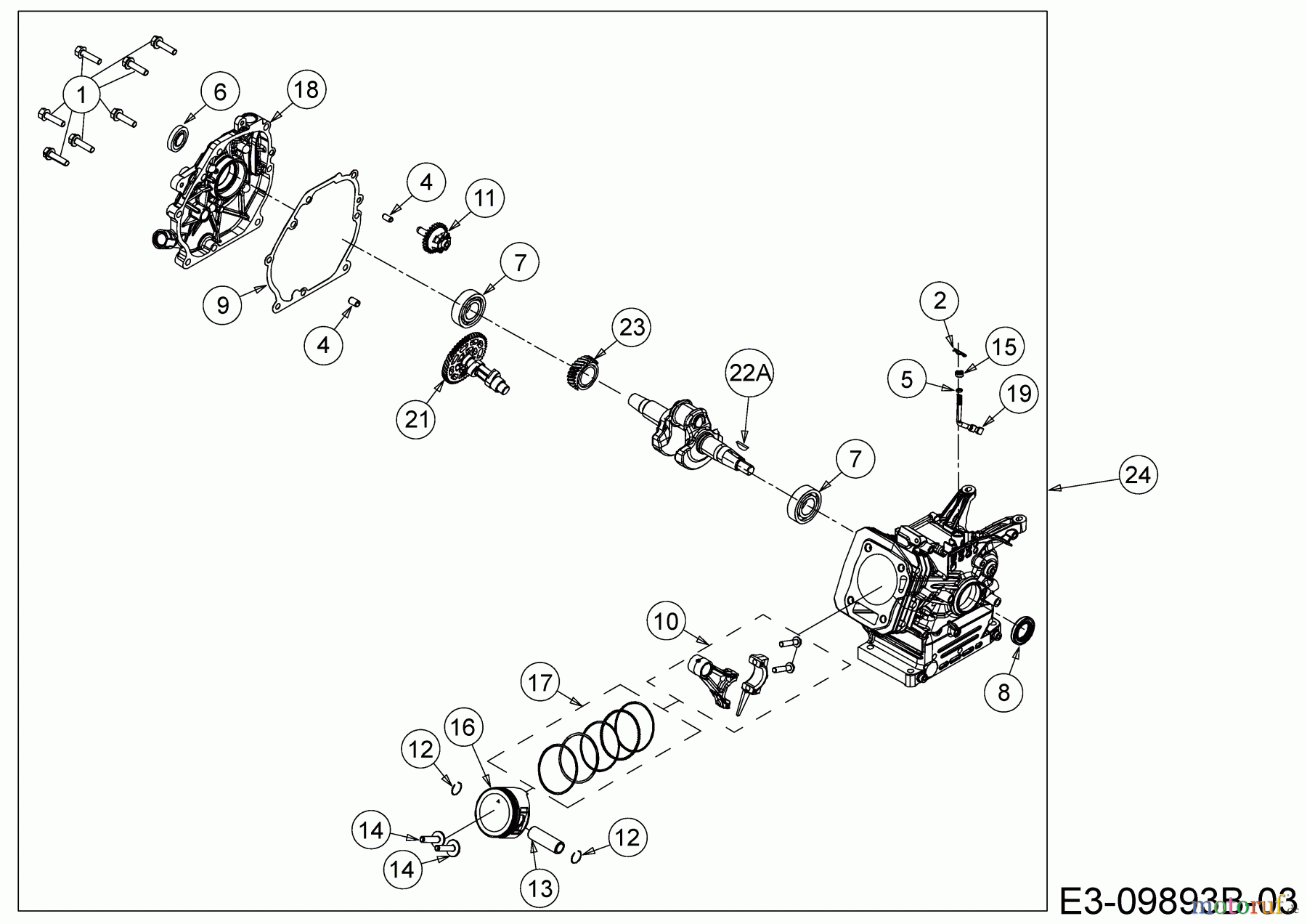  MTD-Motoren Horizontal 670-WHA 752Z670-WHA  (2018) Rumpfmotor