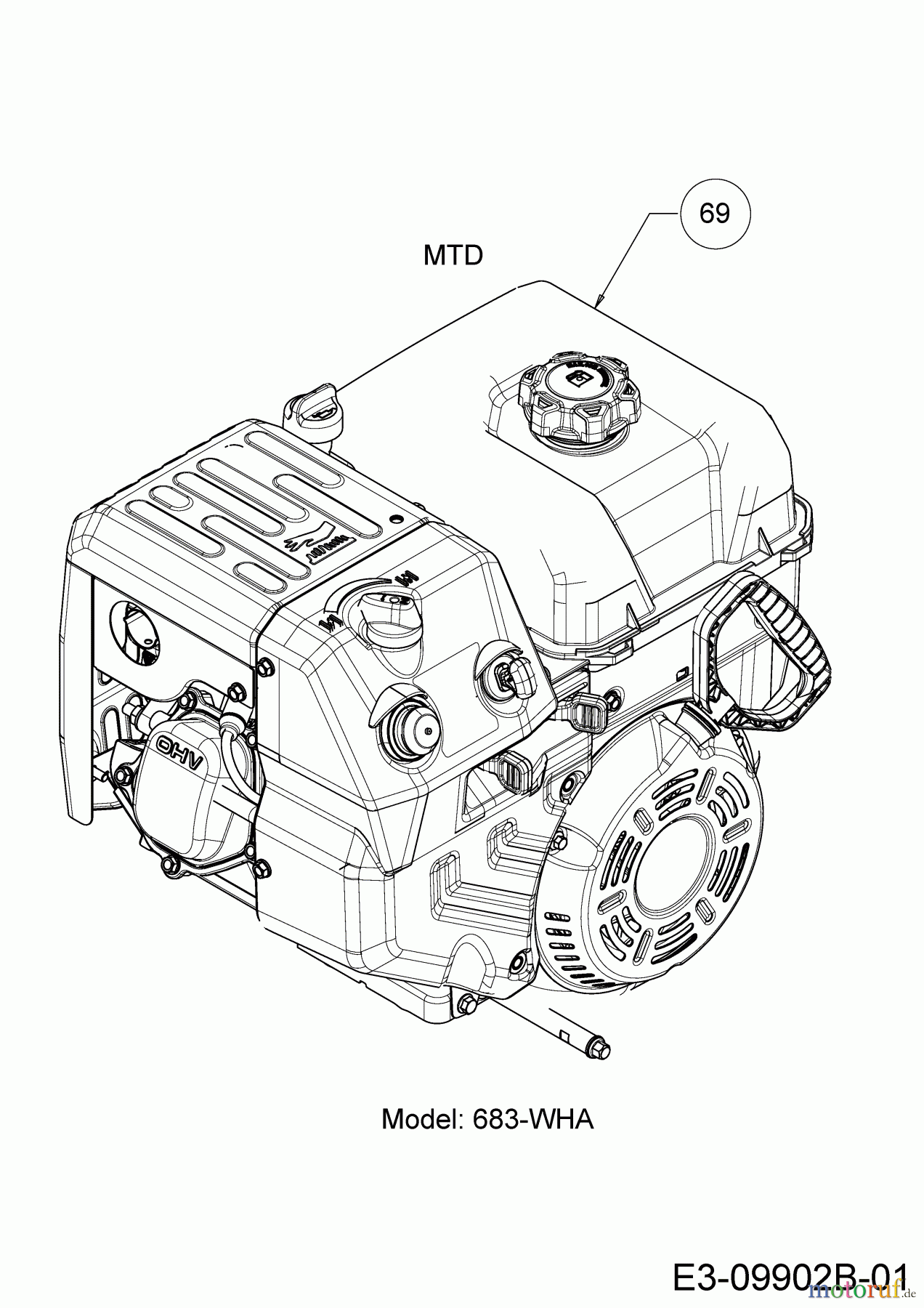 MTD Schneefräsen Optima ME 76 31AY55T5678 (2018) Motor MTD
