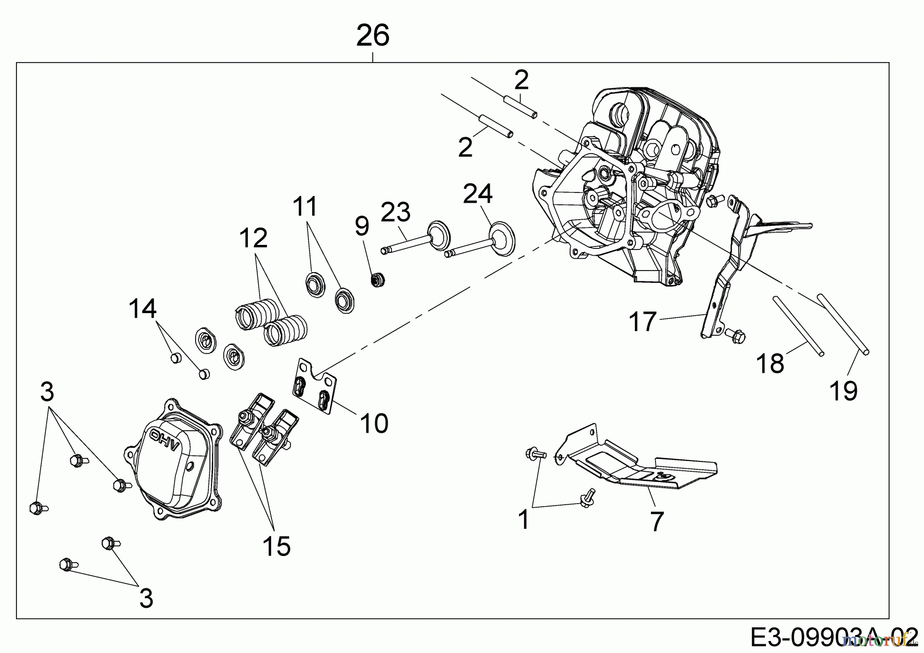  MTD-Motoren MTD horizontal 683-WH 752Z683-WH  (2017) Zylinderkopf