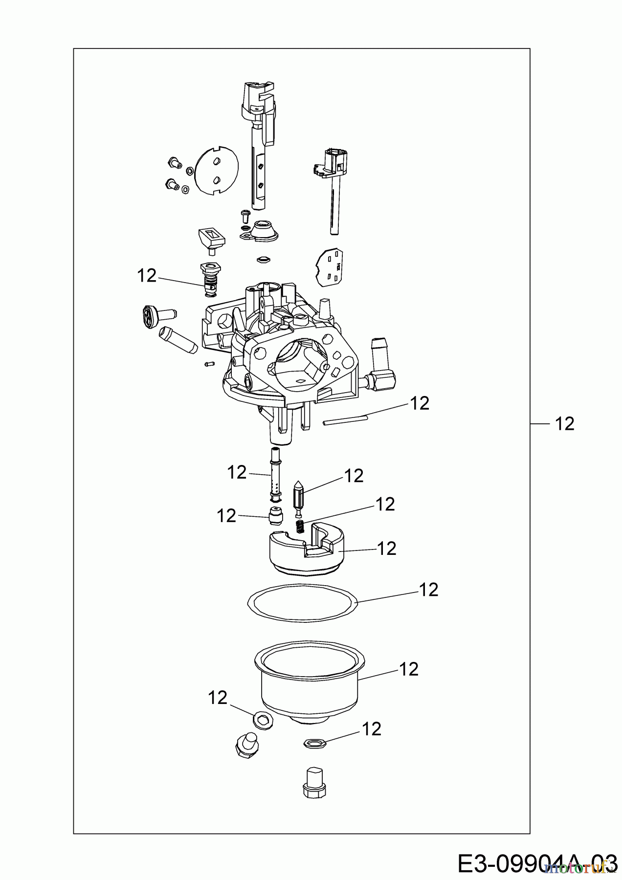 MTD-Motoren Horizontal 683-WH 752Z683-WH (2017) Reparatursatz Vergaser