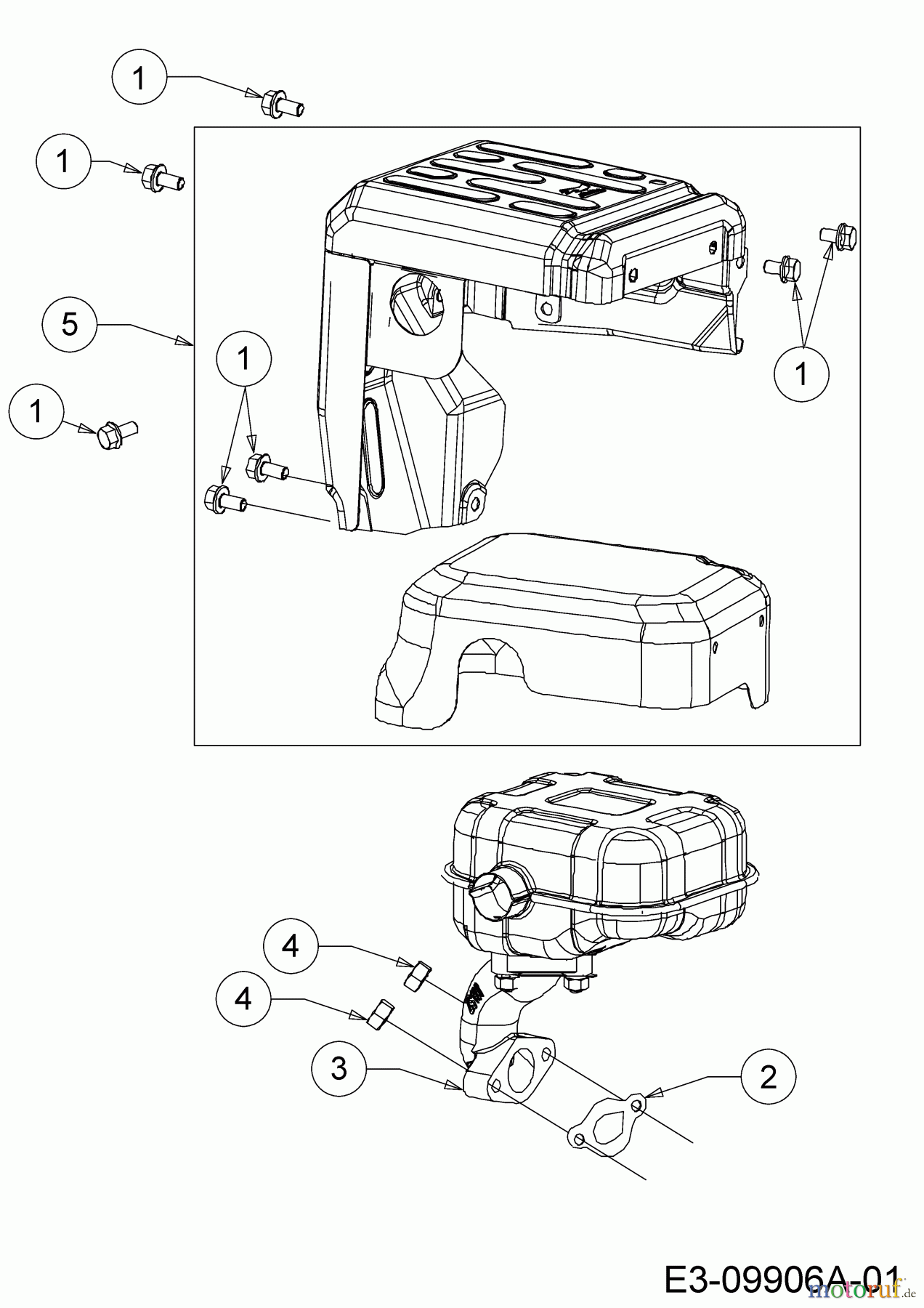 MTD-Motoren MTD horizontal 683-WH 752Z683-WH (2017) Auspuff