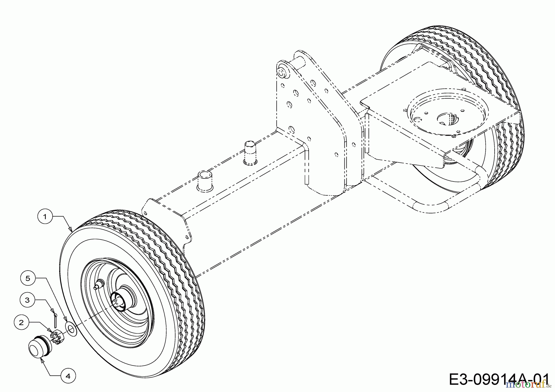 Cub Cadet Holzspalter LS 27 24BG5HM5710 (2014) Räder